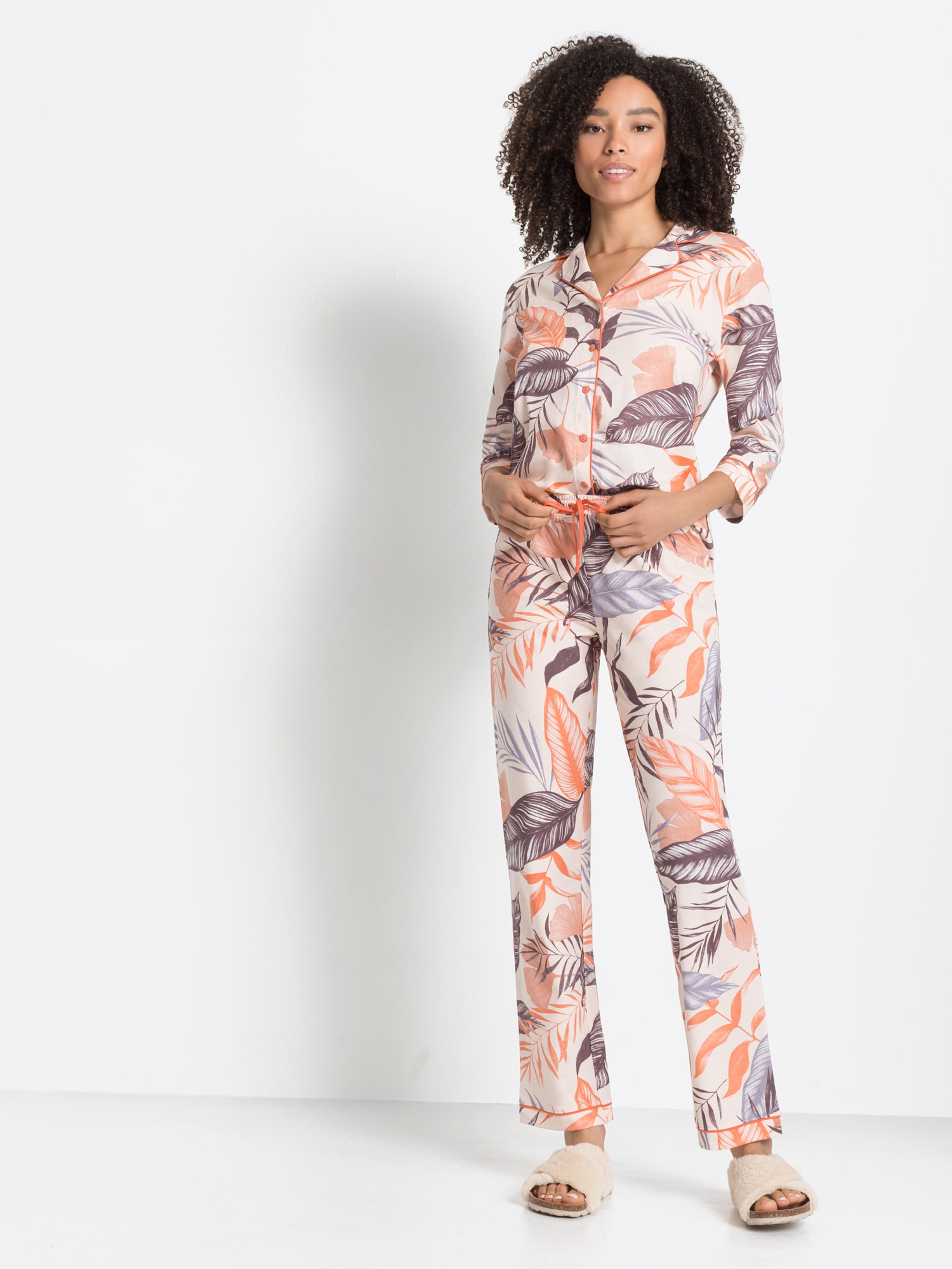 VIVANCE Pijama Dreams  portocaliu deschis / rosé / roșu burgundy