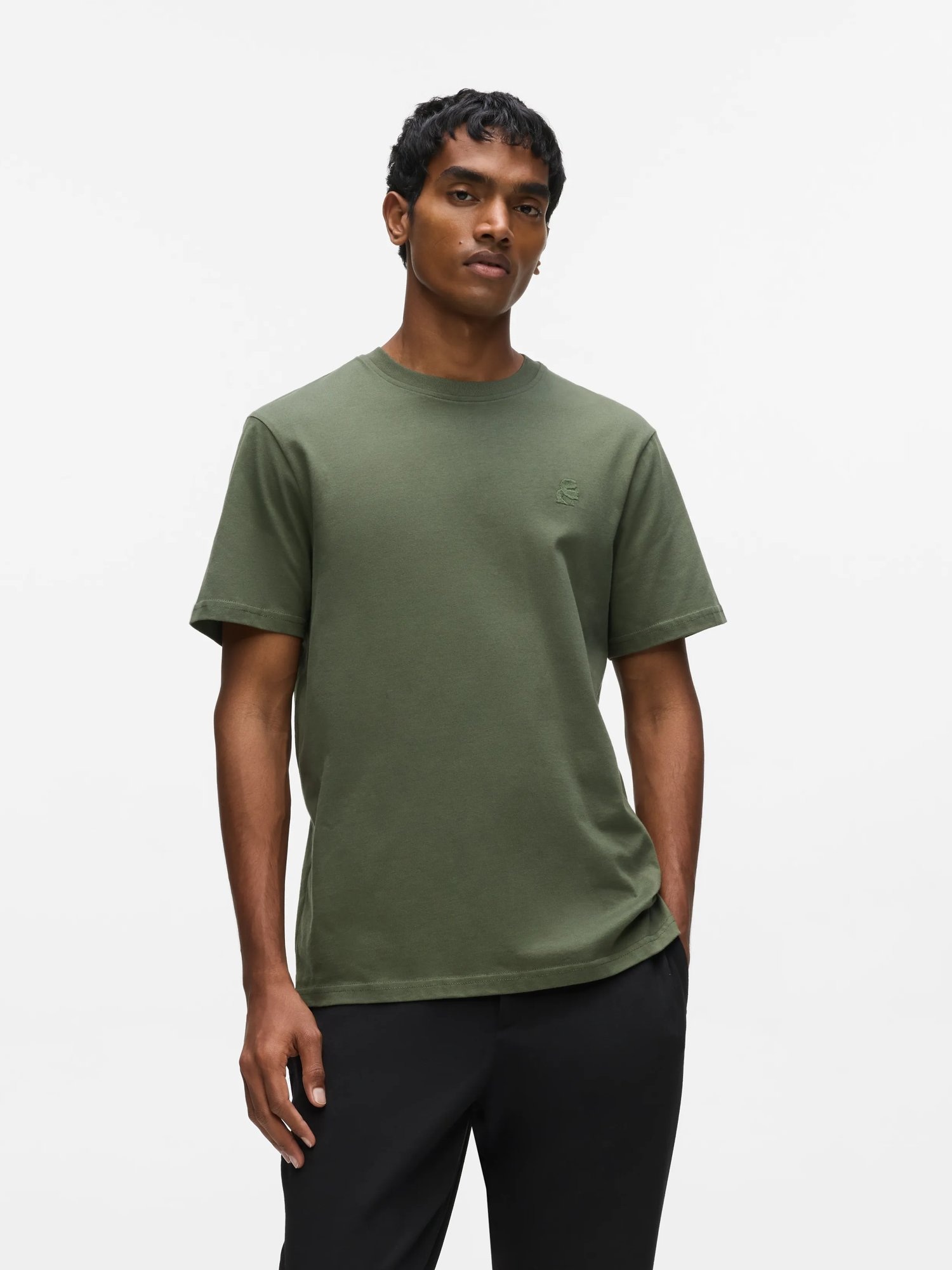 Karl Lagerfeld Tricou Rue St-Guillaume Legeres oliv