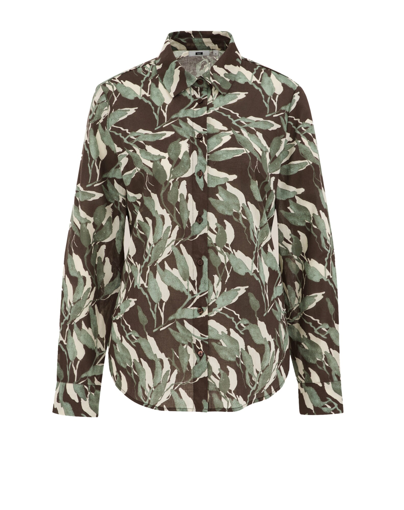 WE Fashion Blúz  barna / jáde / természetes fehér akciós termékkép 1