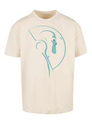 F4NT4STIC Shirt ‘Buzz Lightyear Space Helmet Stare’ Sand / Turquoise / Zwart