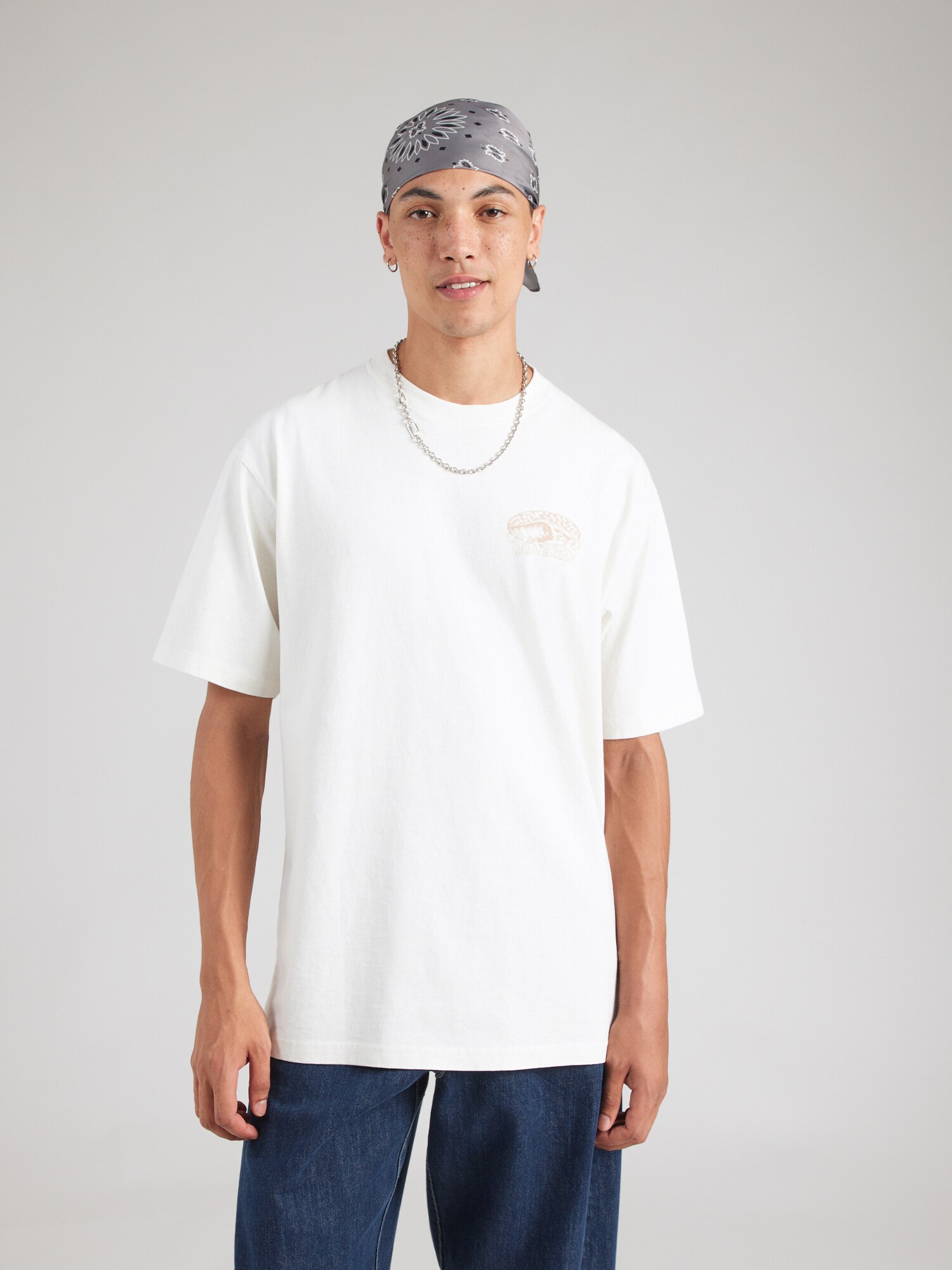 VANS Camiseta  beige / blanco – imagen 4