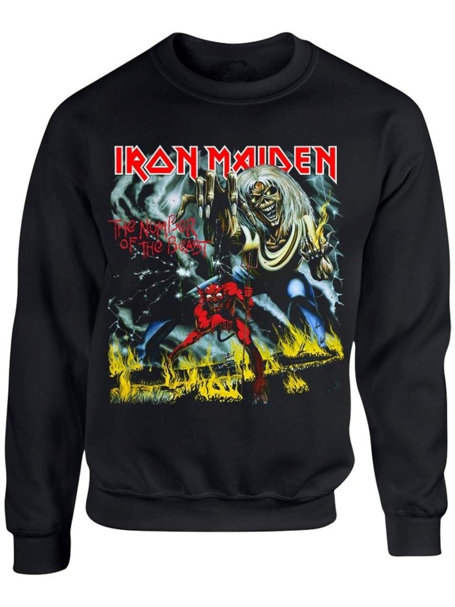 Iron Maiden Sudadera 'Iron Maiden Number of the beast  Sweatshirt'  negro