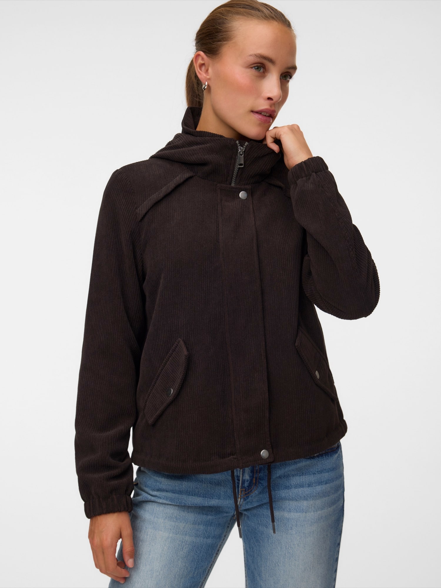 VERO MODA Geacă de primăvară-toamnă VMDEBRAZOA ciocolatiu