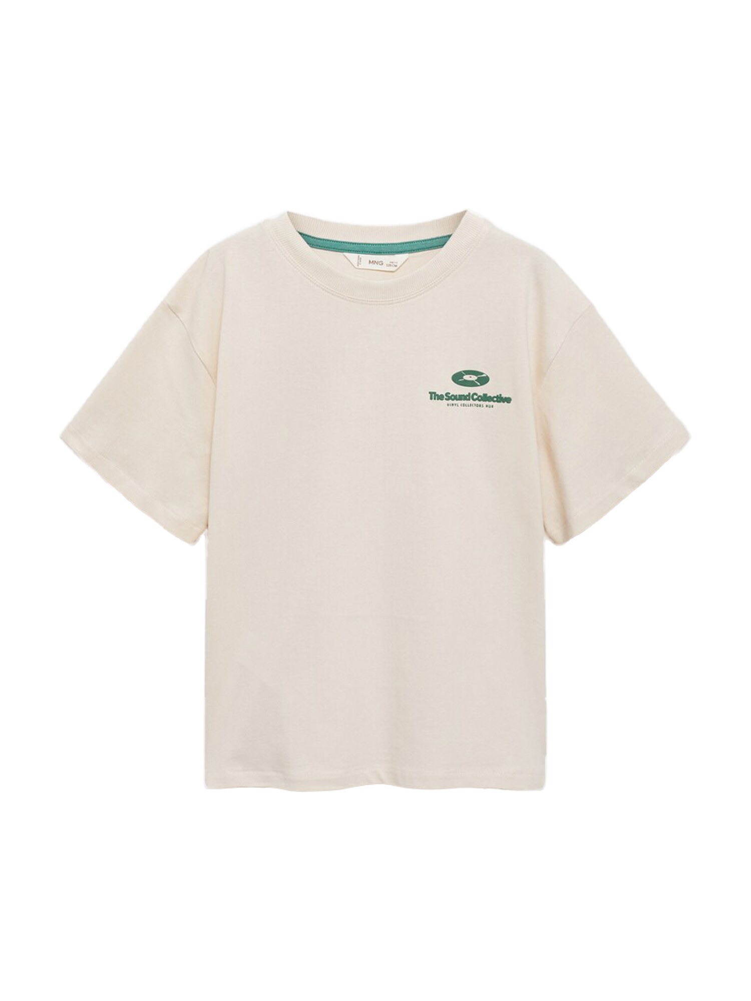 MANGO KIDS Tricou SPIN  bej / verde