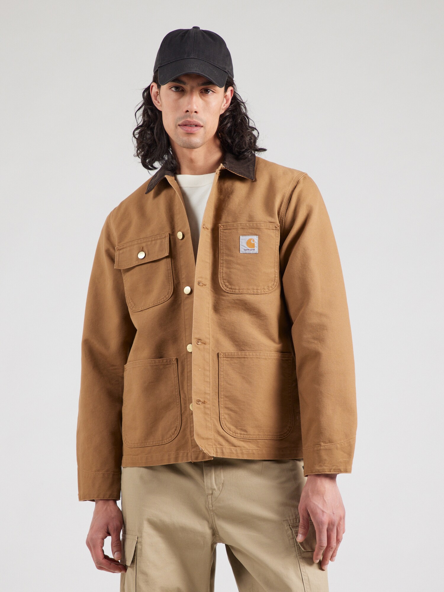 Carhartt WIP Átmeneti dzseki 'Michigan'  csokoládé / világosbarna termék 2. képe