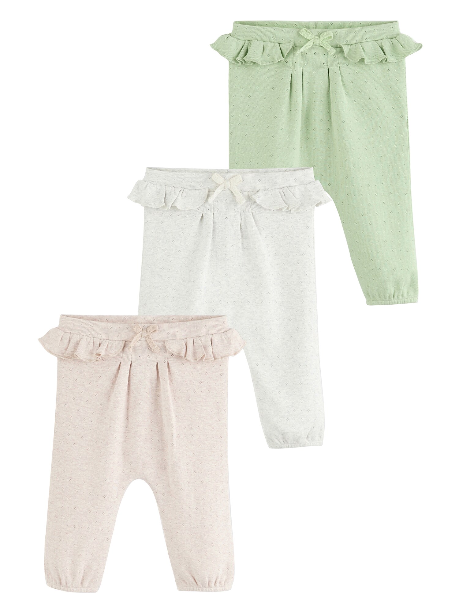 Next Leggings  gri deschis / verde deschis / roz pal