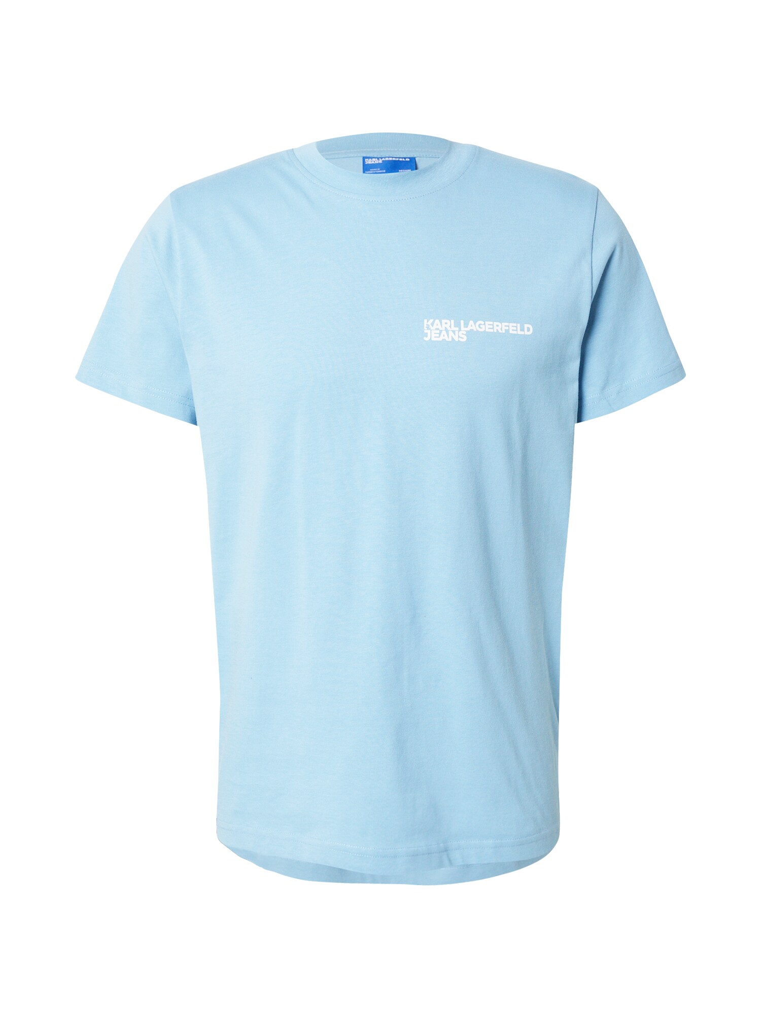 KARL LAGERFELD JEANS Tricou  albastru pastel / alb