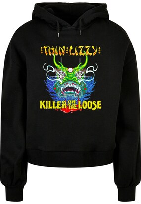 Merchcode Sweatshirt ‘Thin Lizzy – Killer Cover’ Blauw / Geel / Neongroen / Zwart