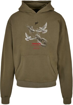 MJ Gonzales Sweatshirt ‘Freedom x Heavy’ Olijfgroen / Gemengde kleuren