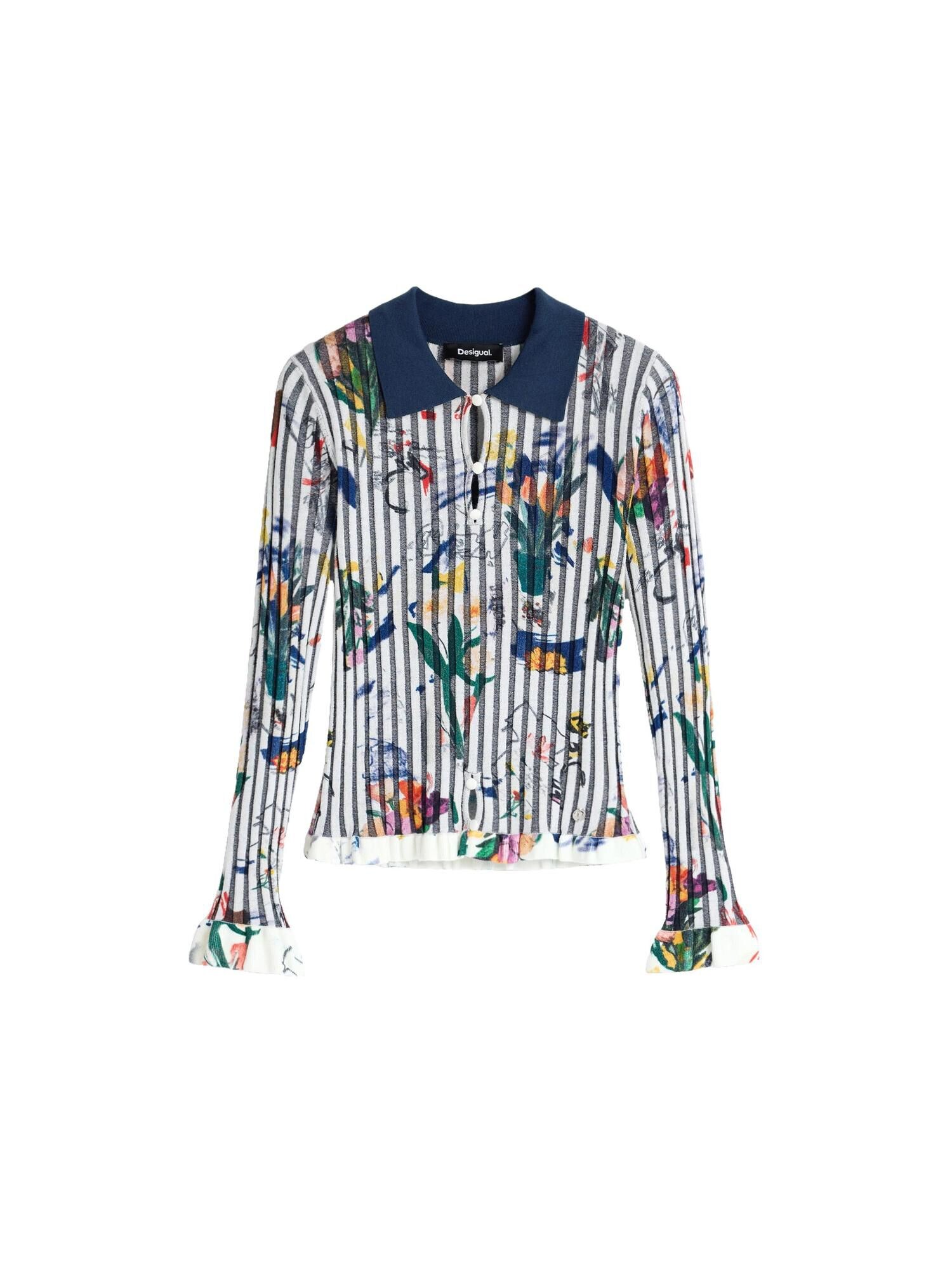 Desigual Tricou bleumarin / galben / verde închis / alb