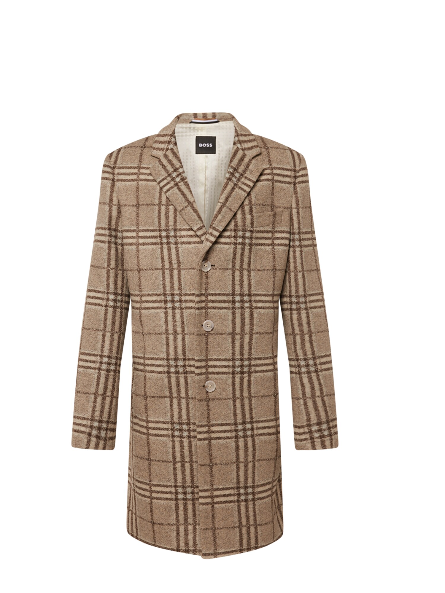 BOSS Palton de primăvară-toamnă Hyde  nisipiu / maro