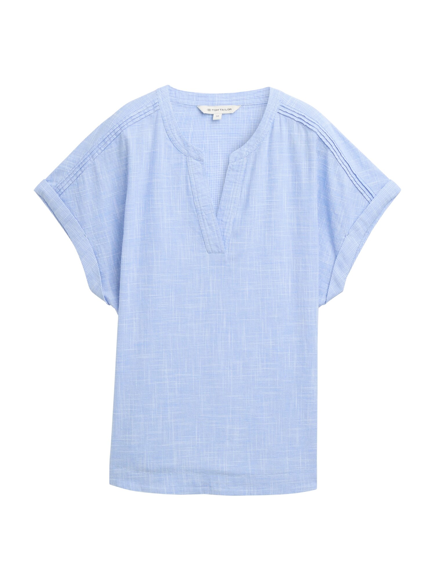 TOM TAILOR Bluză  albastru deschis / alb