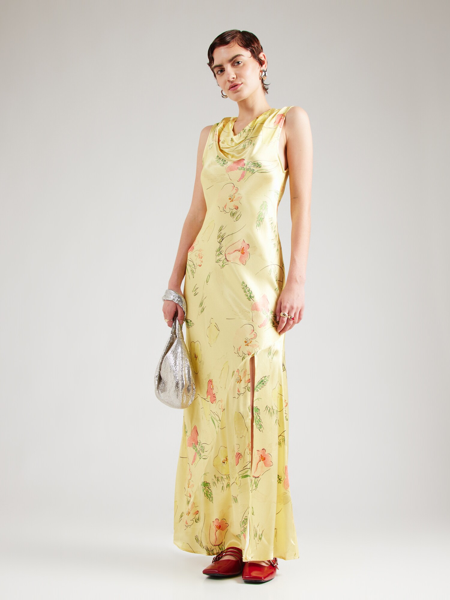 TOPSHOP Šaty jedľová / svetlozelená / staroružová (obrázok 4)