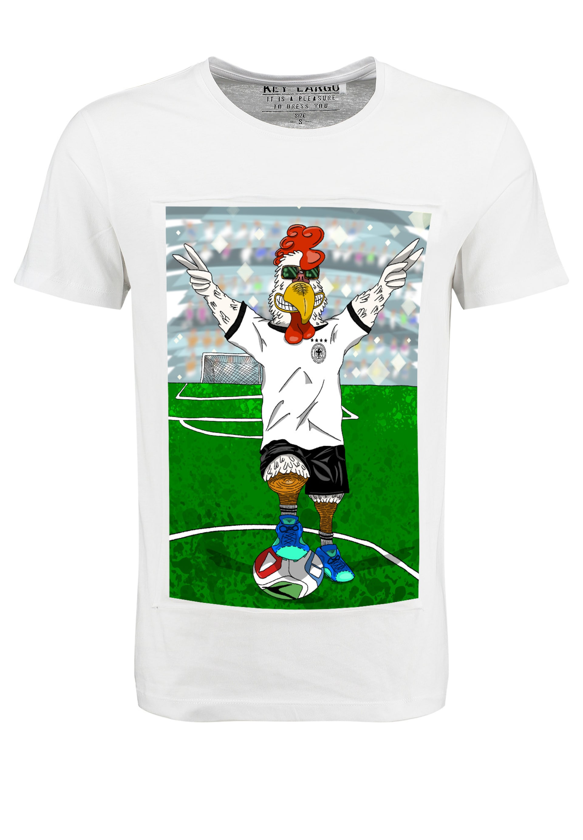 Key Largo T-shirt 'Supporter Chicken' blandade färger herr