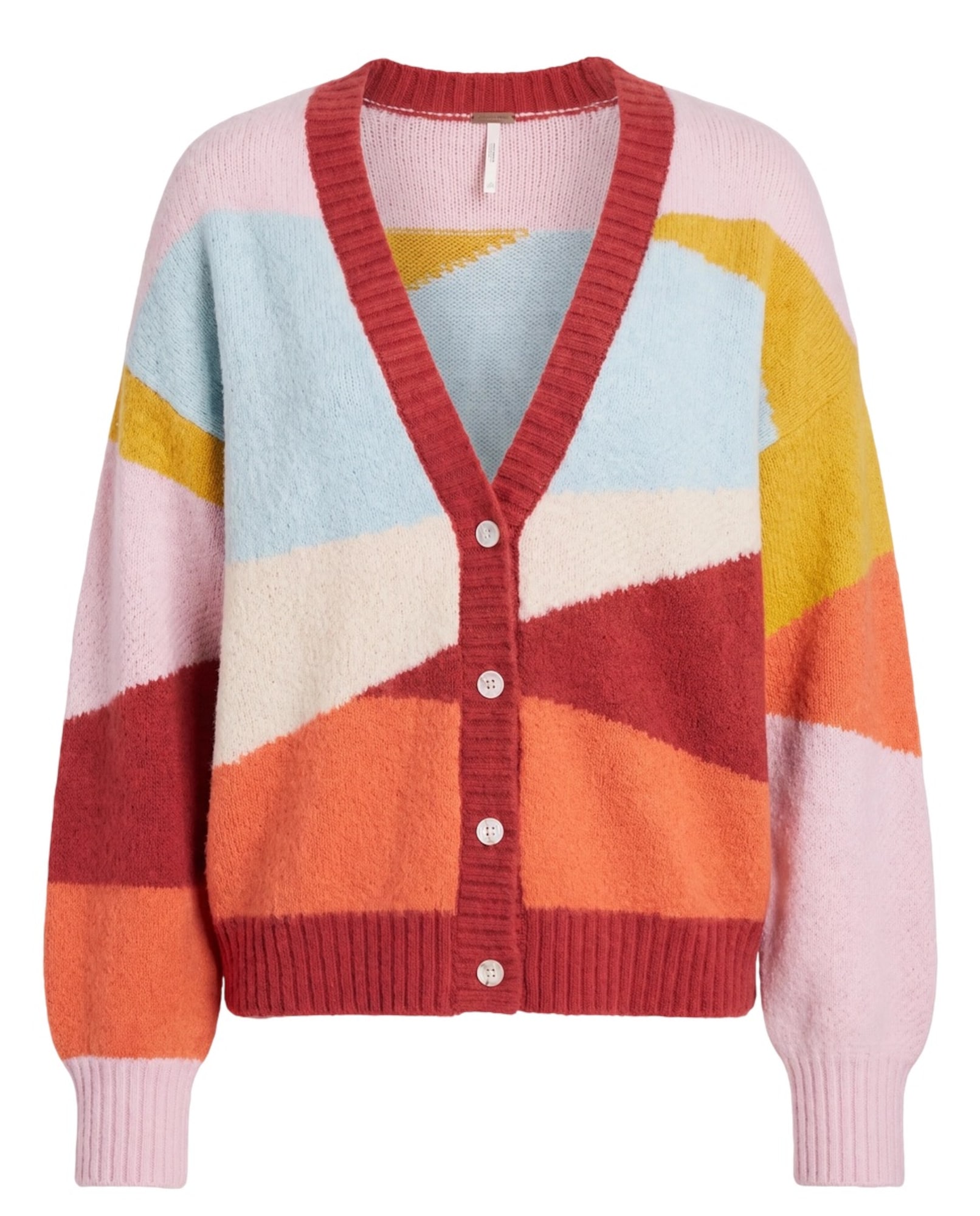 RIP CURL Pulovere sport SURF REVIVAL albastru deschis / galben muștar / auriu - roz / roșu burgundy