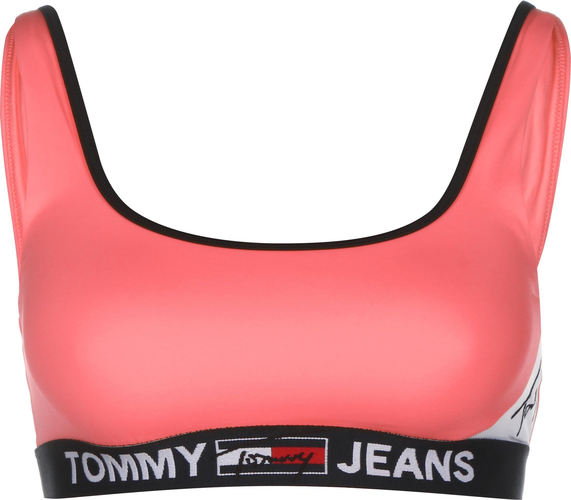 Tommy Jeans Bikinový top  tmavomodrá / ružová / červená / biela