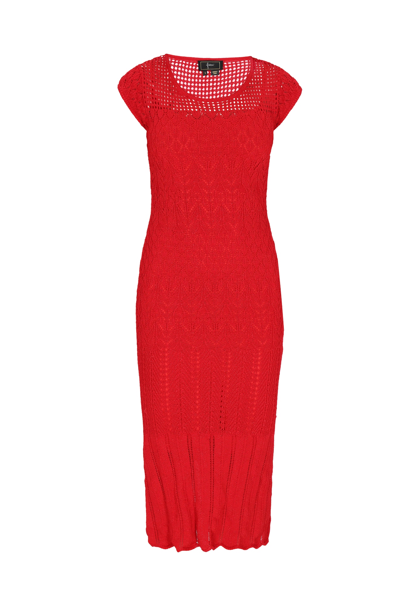 faina Rochie tricotat Fashion Look  roșu