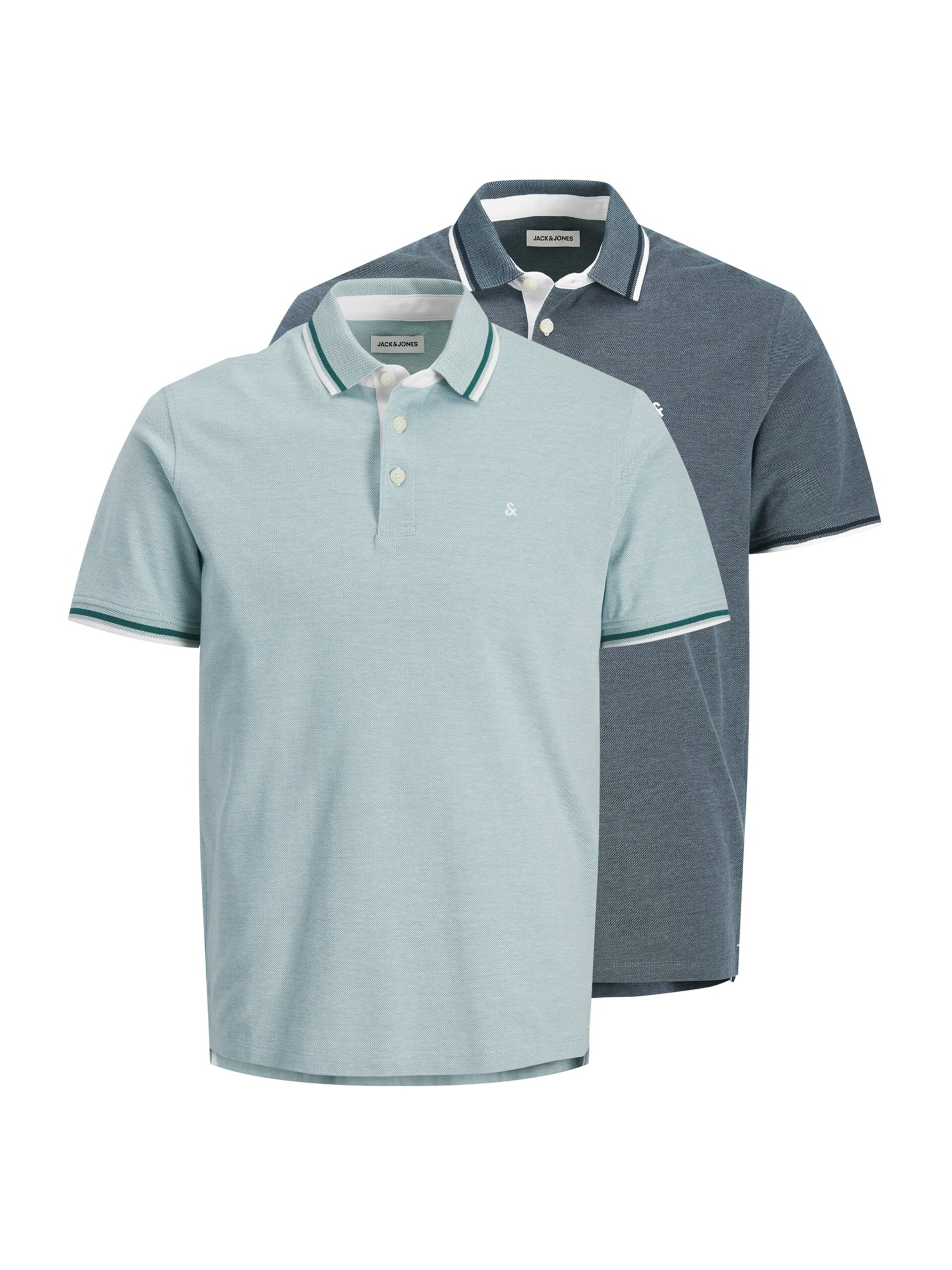 JACK & JONES T-shirt 'JJEPAULOS' marinblå / mint / mörkgrön herr