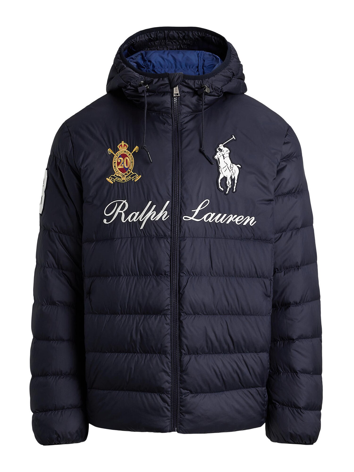 Polo Ralph Lauren Geacă de iarnă  bleumarin / galben auriu / roșu cireș / alb