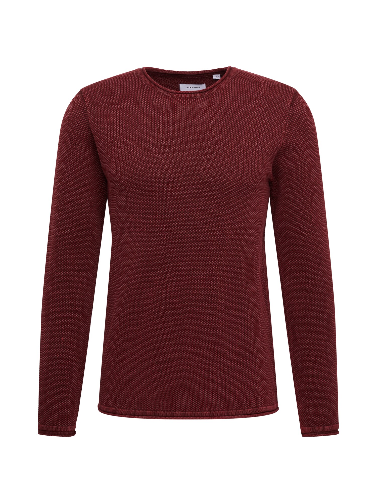 JACK & JONES Megztinis  vyno raudona spalva