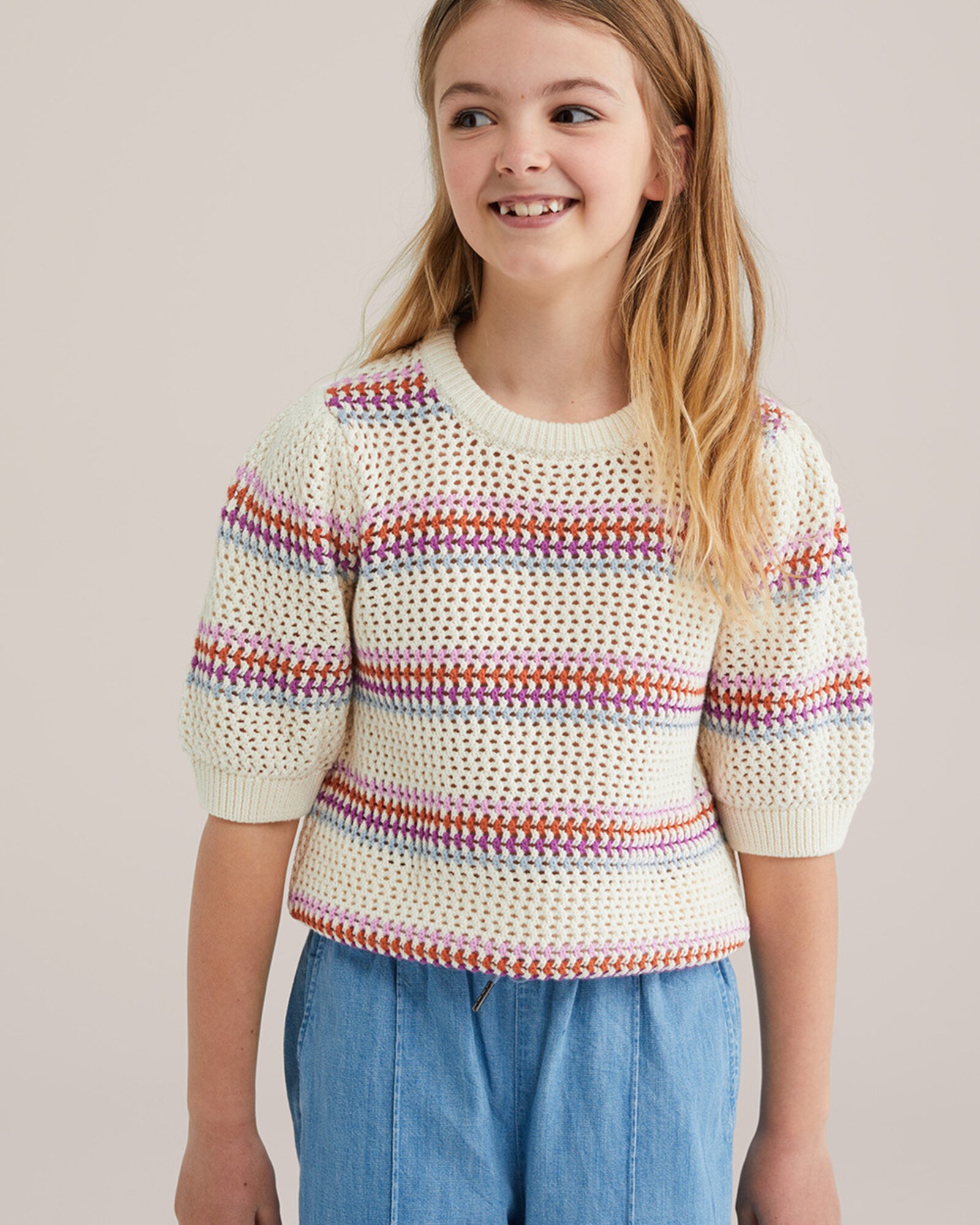 WE Fashion Pulóver  lila / narancs / rózsaszín / fehér termék 2. képe