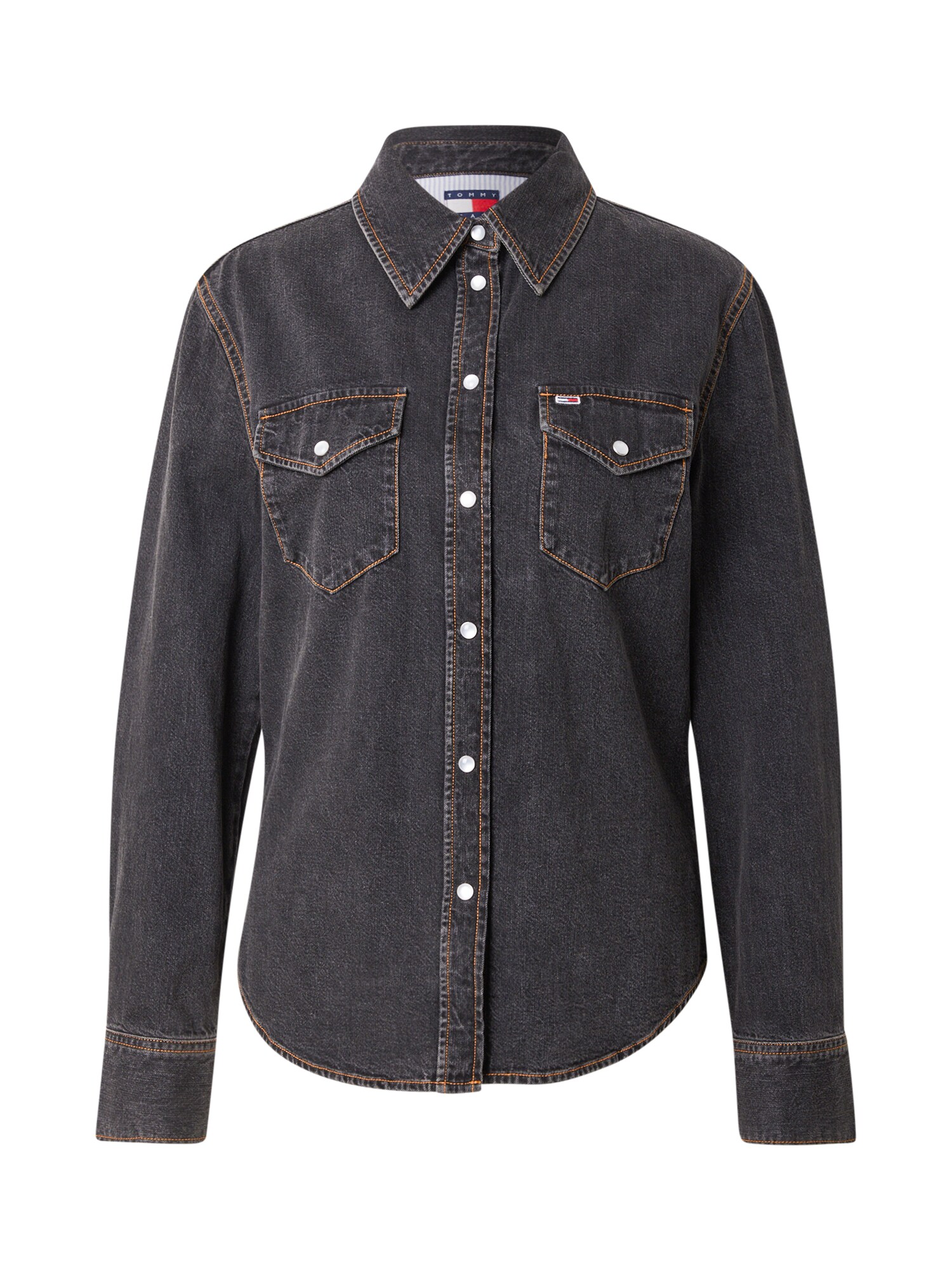 Tommy Jeans Blúzka 'Western Shirt'  sivý denim
