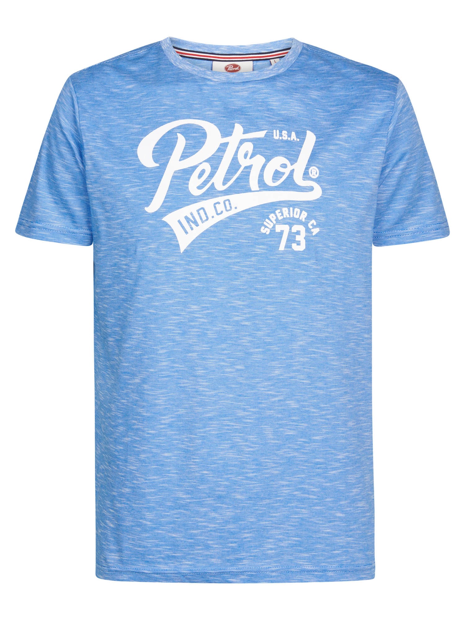 Petrol Industries Majica  svetlo modra / bela