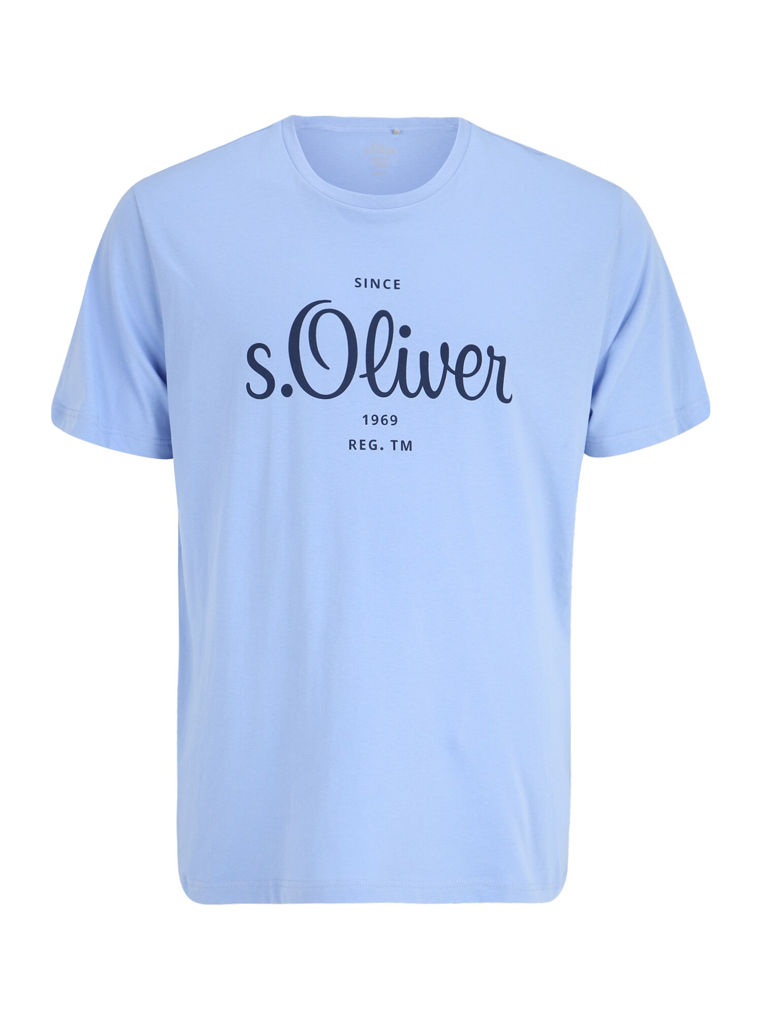 s.Oliver Red Label Big & Tall Marškinėliai nakties mėlyna / šviesiai mėlyna
