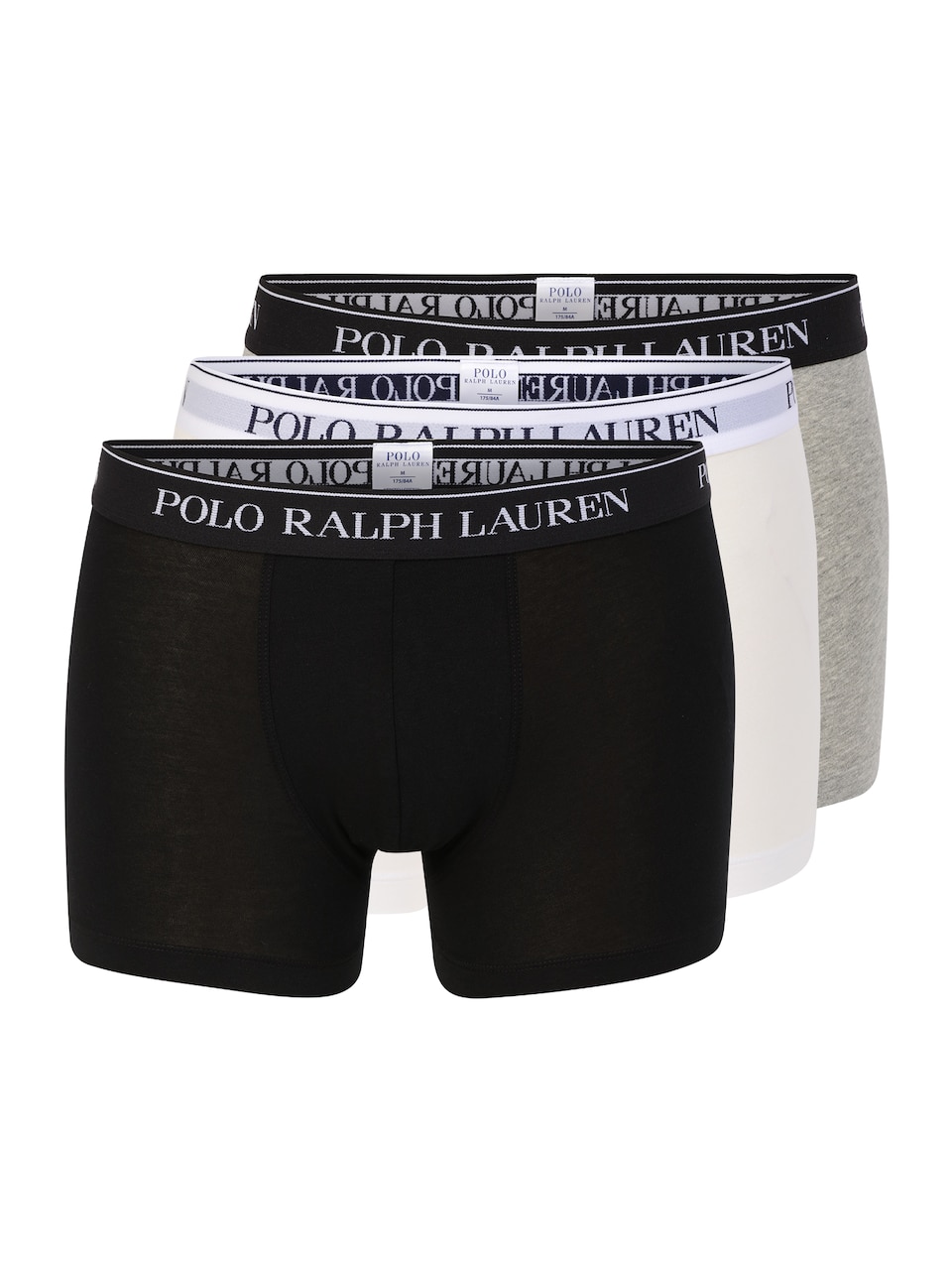 Boxershorts gråmelerad / svart / vit