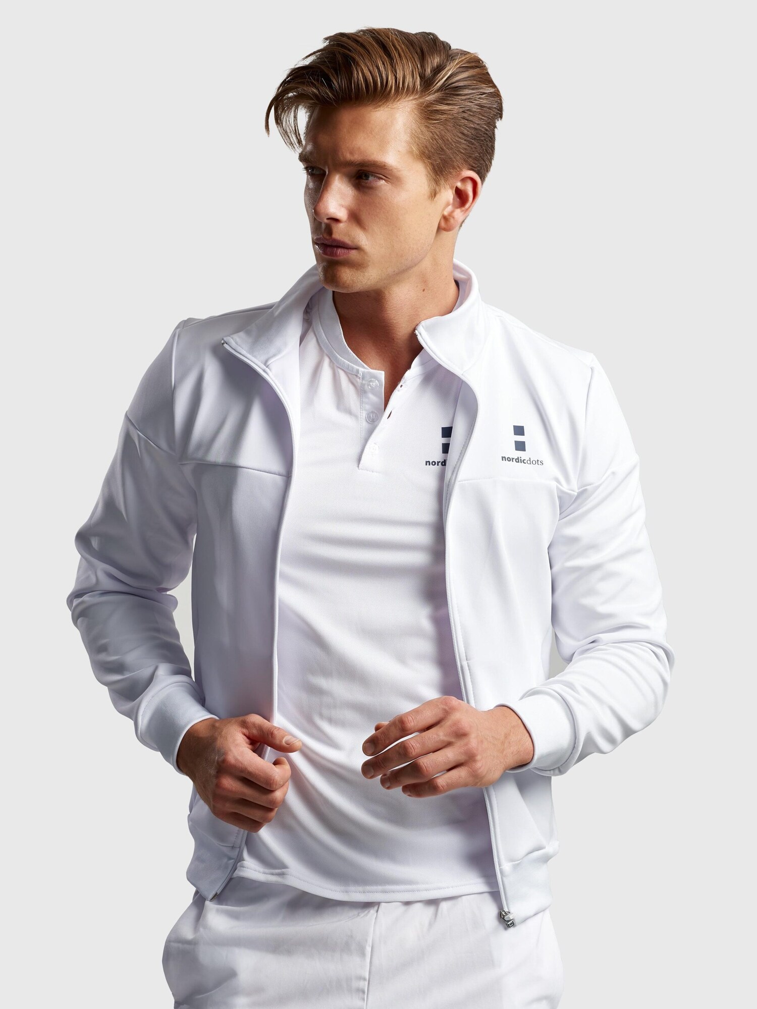 nordicdots Chaqueta deportiva 'Off Court'  blanco