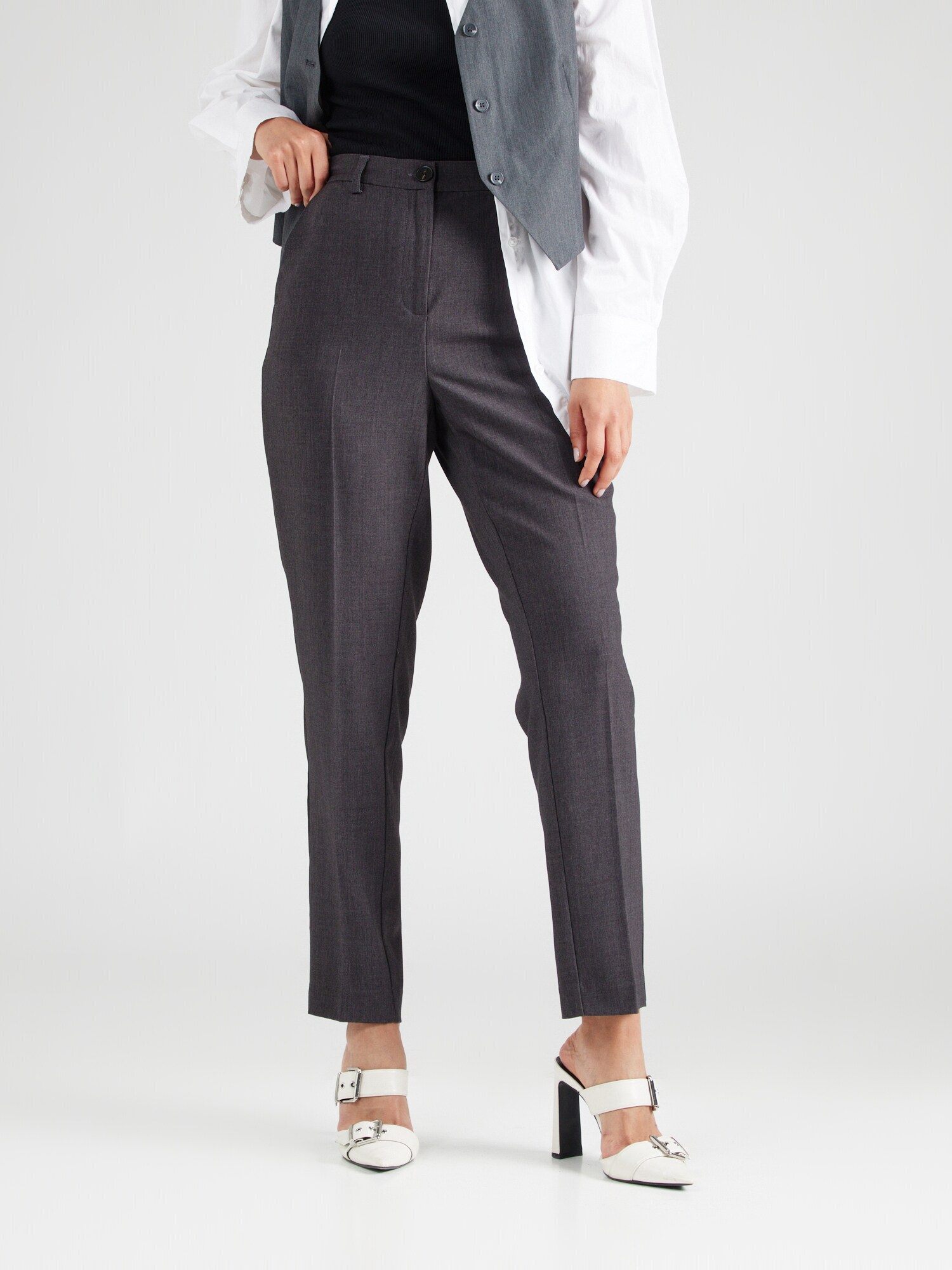 VERO MODA Ráncos nadrág 'VMINA'  sötétszürke termék 2. képe