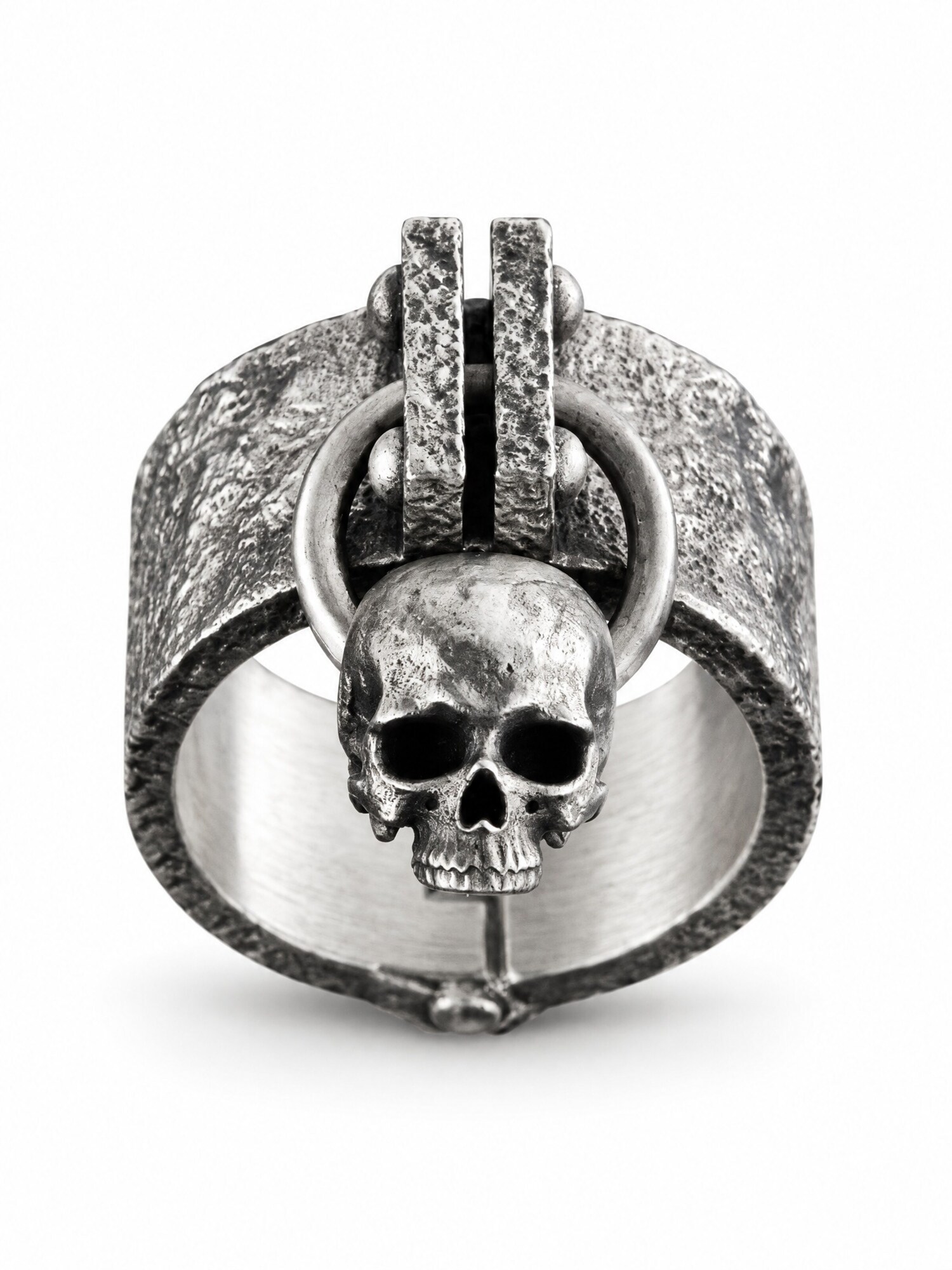REYTEL Prsten 'REMORSE — Skull motif' srebro