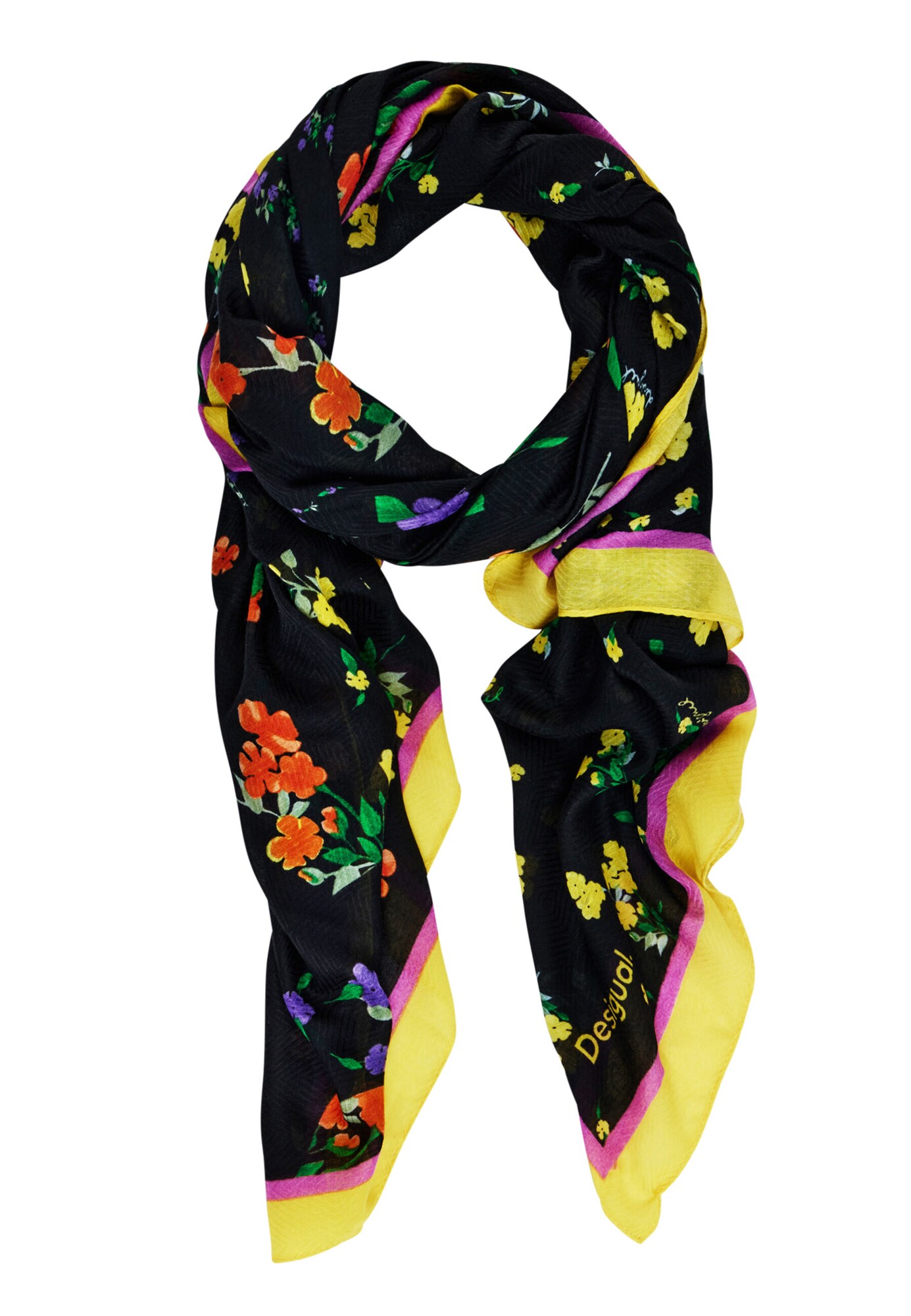 Desigual Šatka 'Foulard'  zmiešané farby / čierna