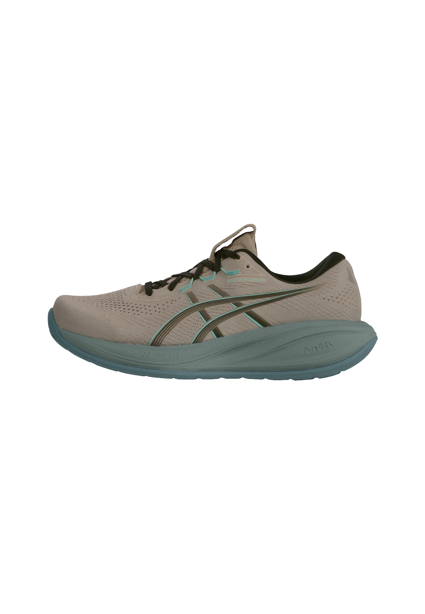 ASICS Bežecká obuv 'GEL-CUMULUS 28'  tmavobéžová / tyrkysová / hnedá