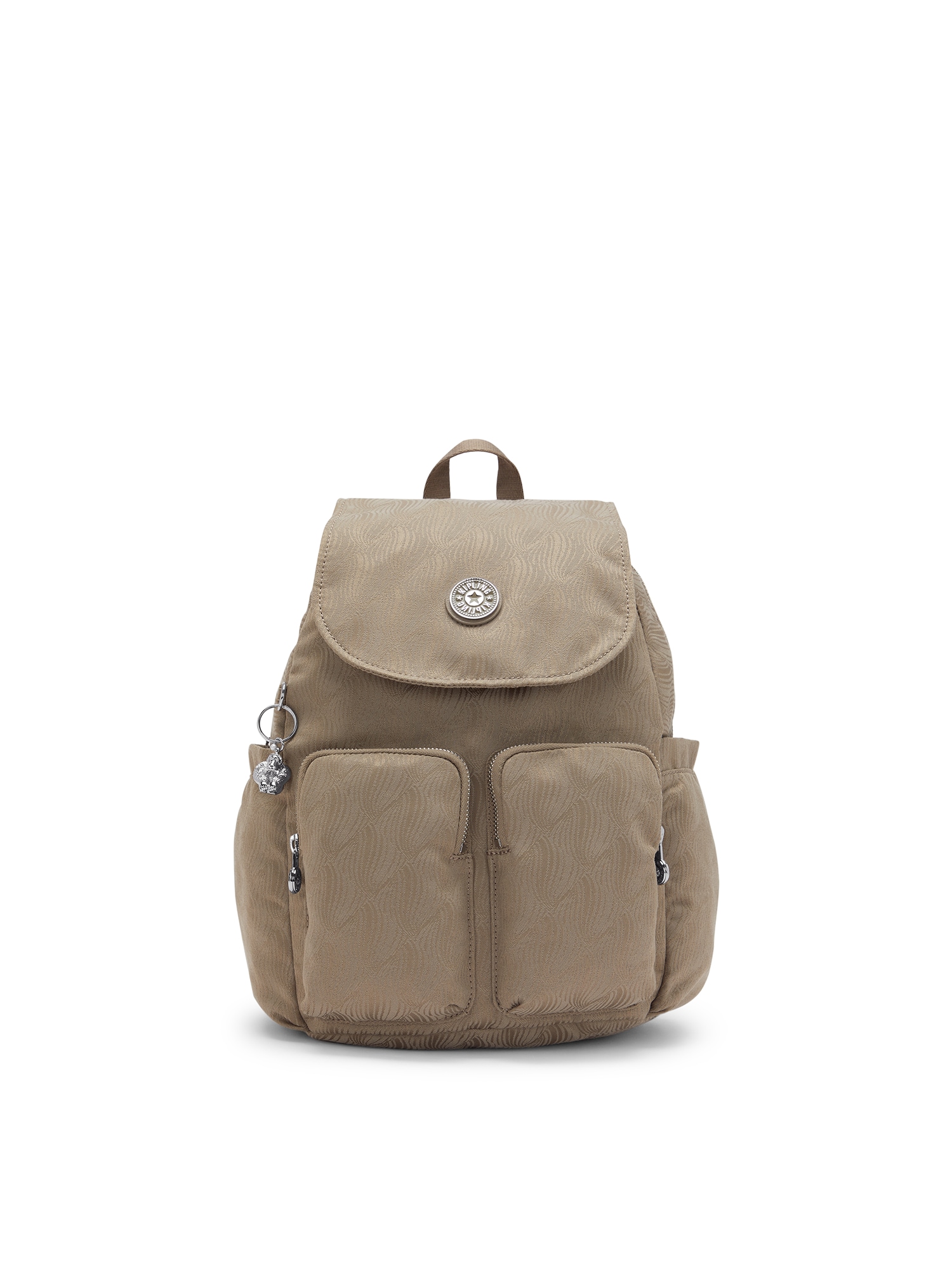 KIPLING Rucsac City Pocket S alb kitt / maro deschis