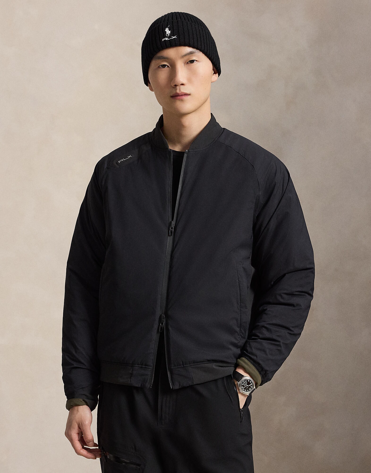 Polo Ralph Lauren Chaqueta de entretiempo oliva / negro – imagen 3