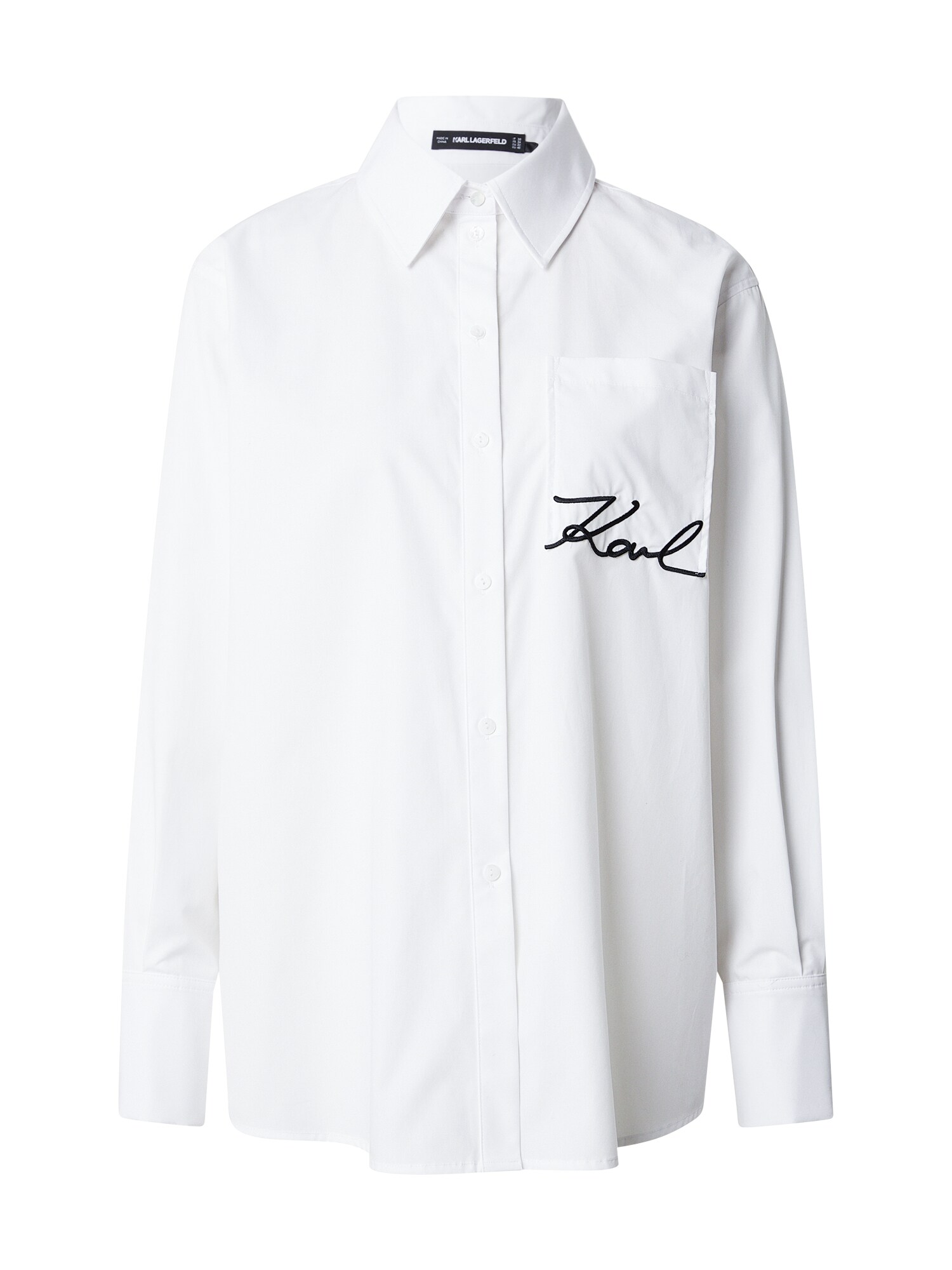 Karl Lagerfeld Bluză  negru / alb