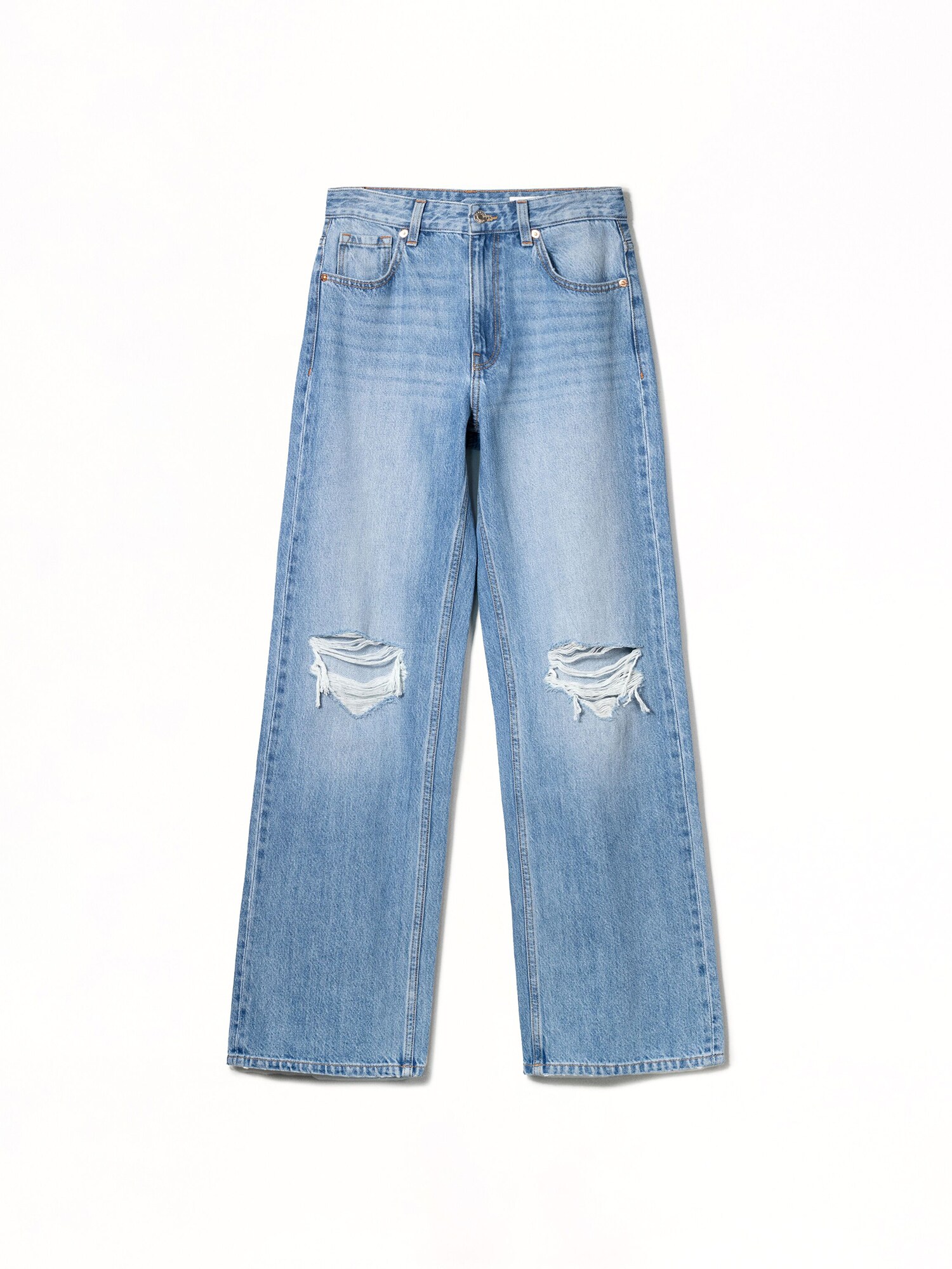 Bershka Džínsy  modrá denim