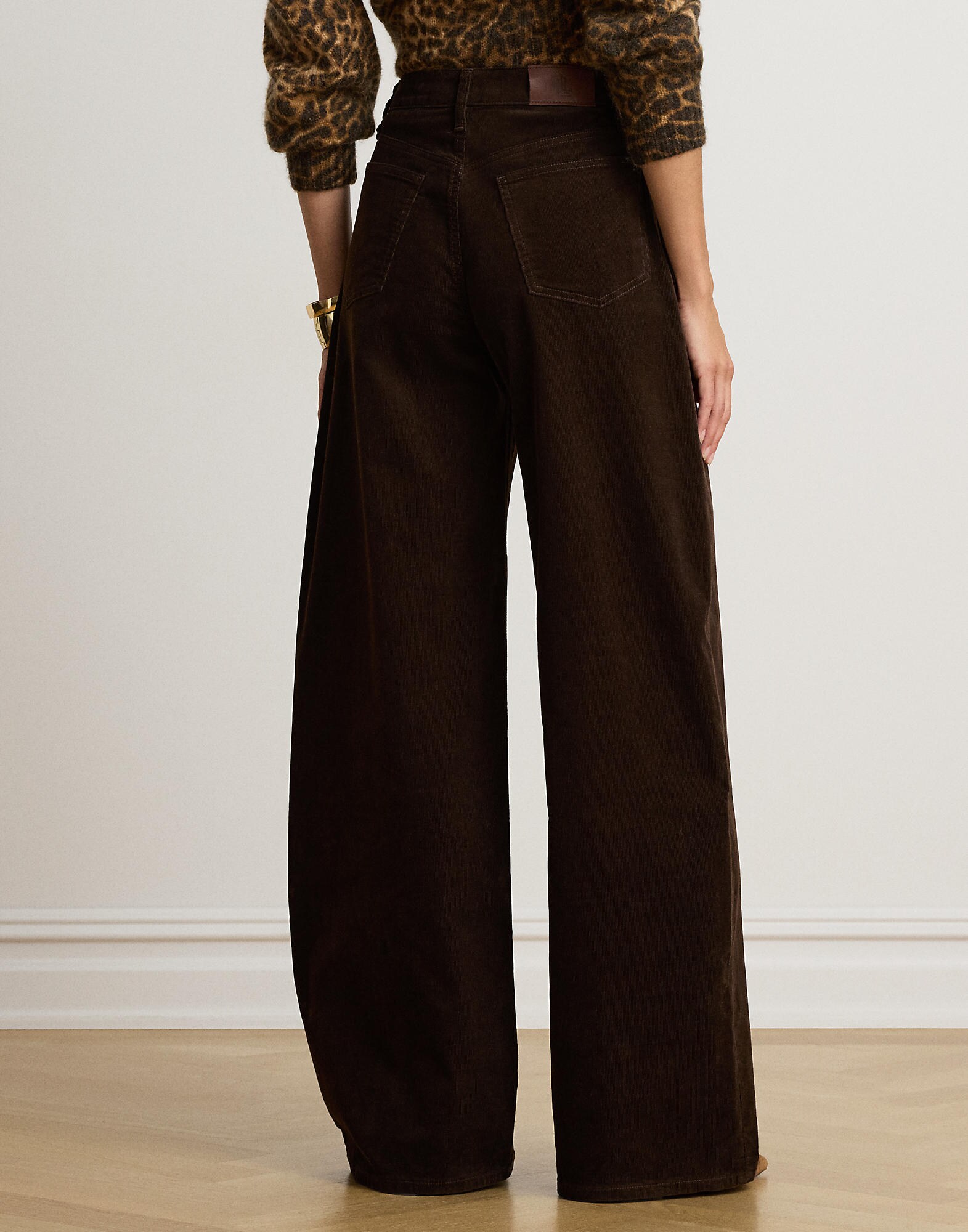 Lauren Ralph Lauren Pantalón '16 WALE' marrón oscuro – imagen 3