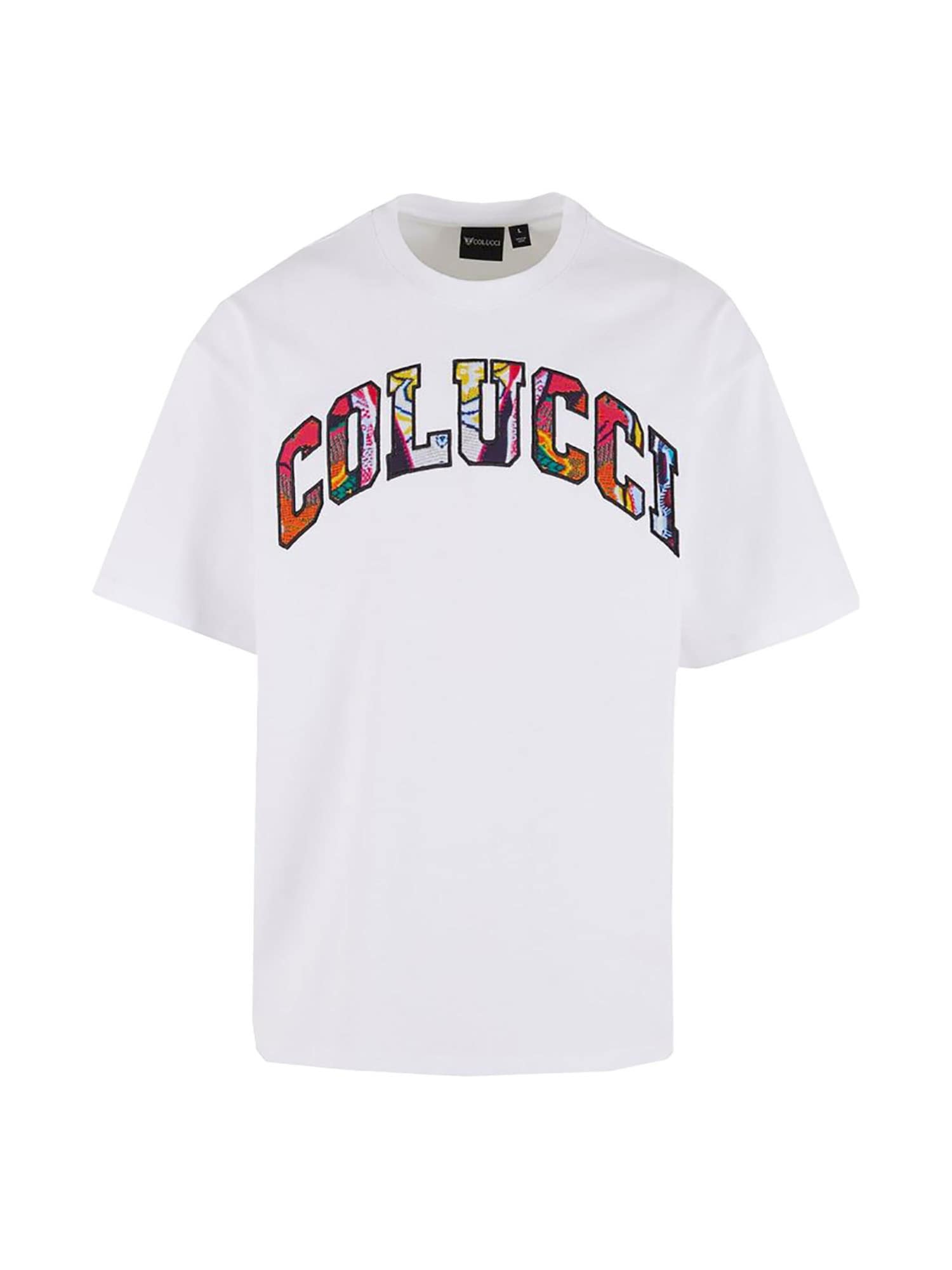 Colucci Tricou College Logo albastru / galben / roz / roșu / alb