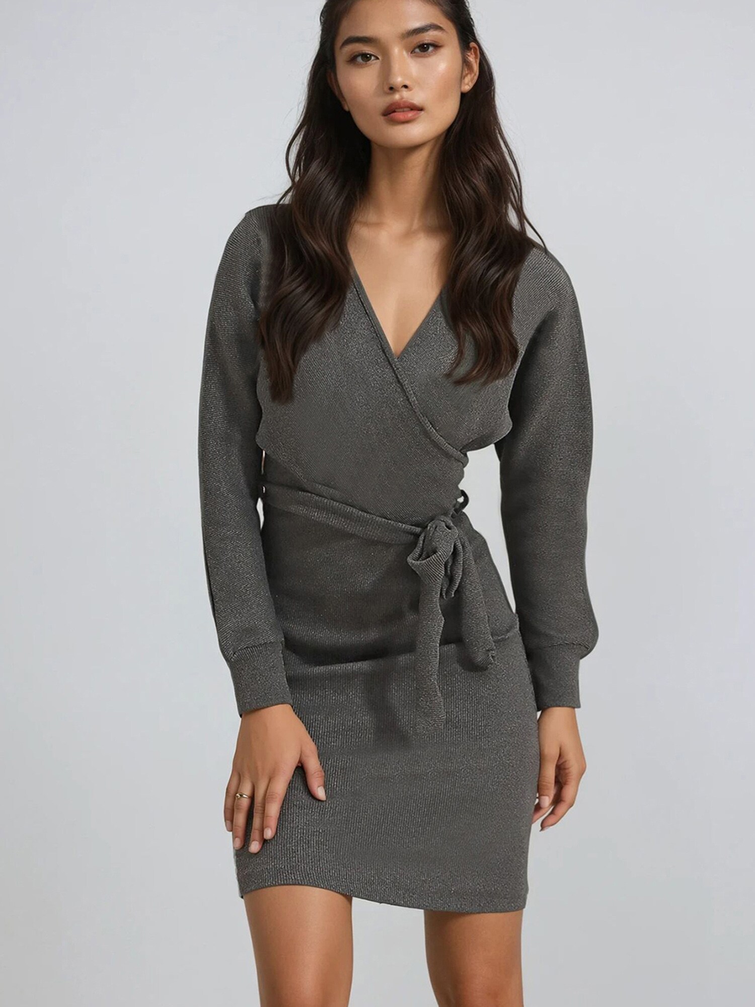 Trend Alaçatı Stili Rochie gri închis