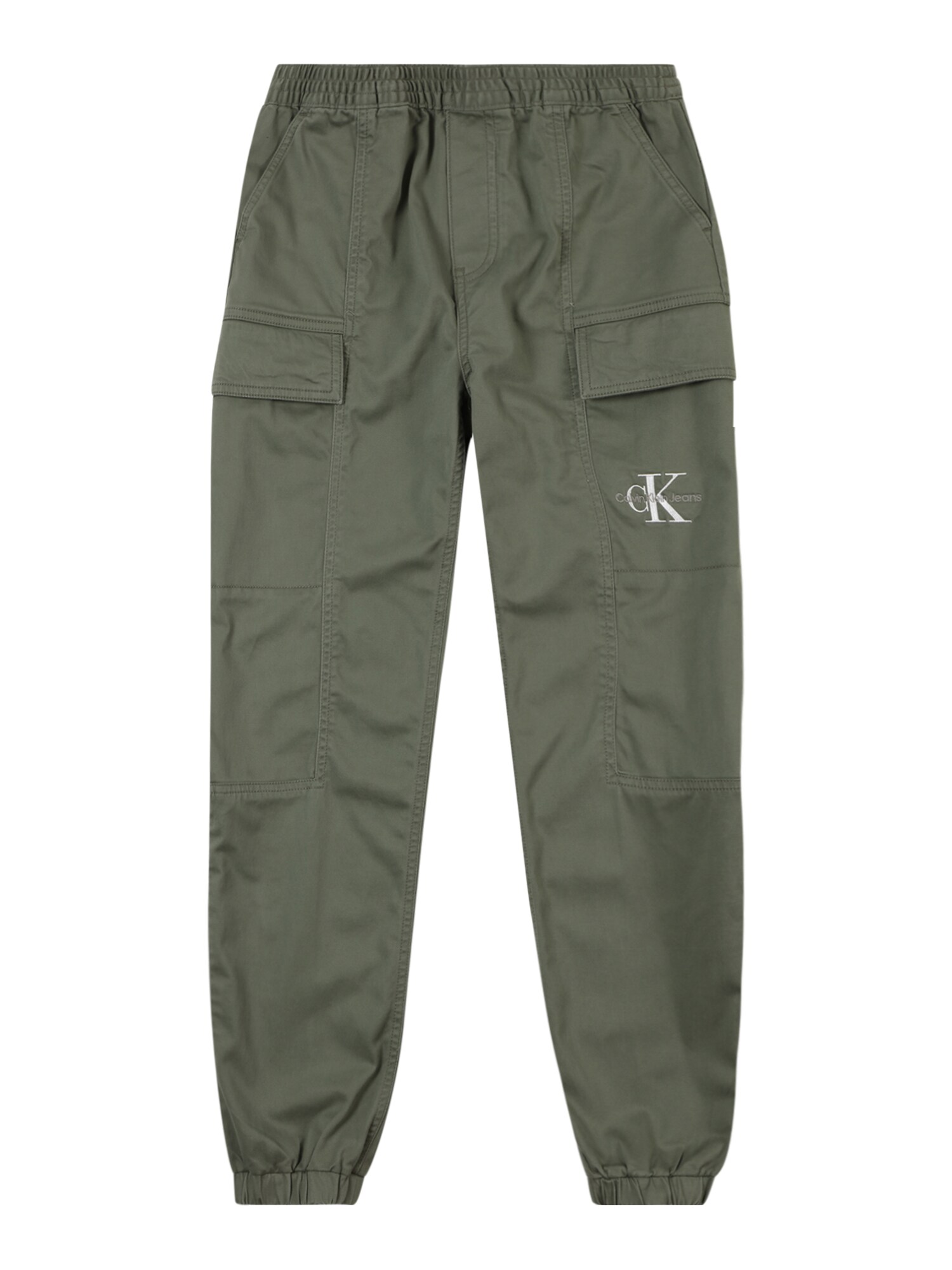 Calvin Klein Jeans Nadrág 'Essential'  khaki / fehér akciós termékkép 1
