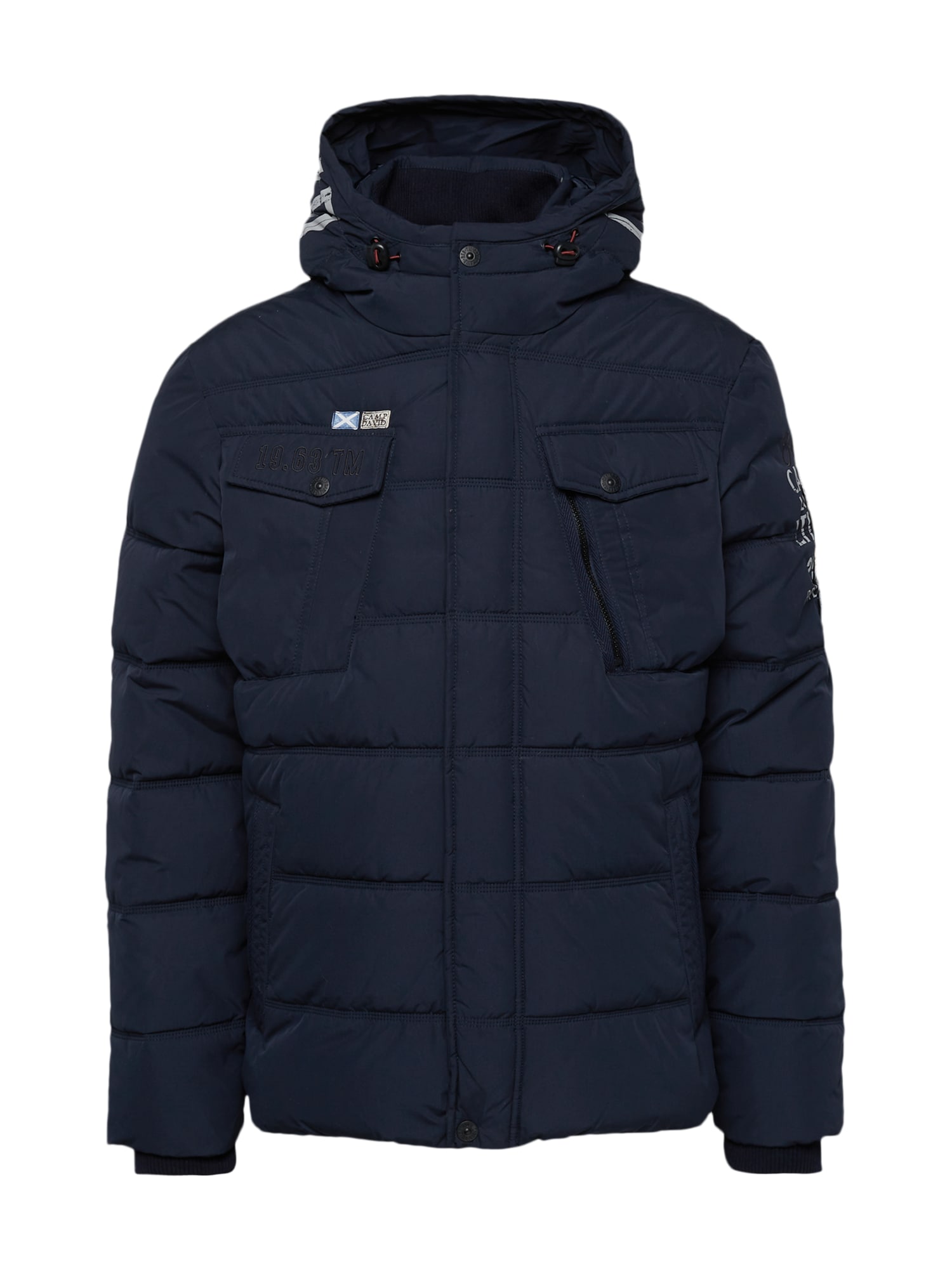 CAMP DAVID Casaco de inverno  navy / azul claro / branco