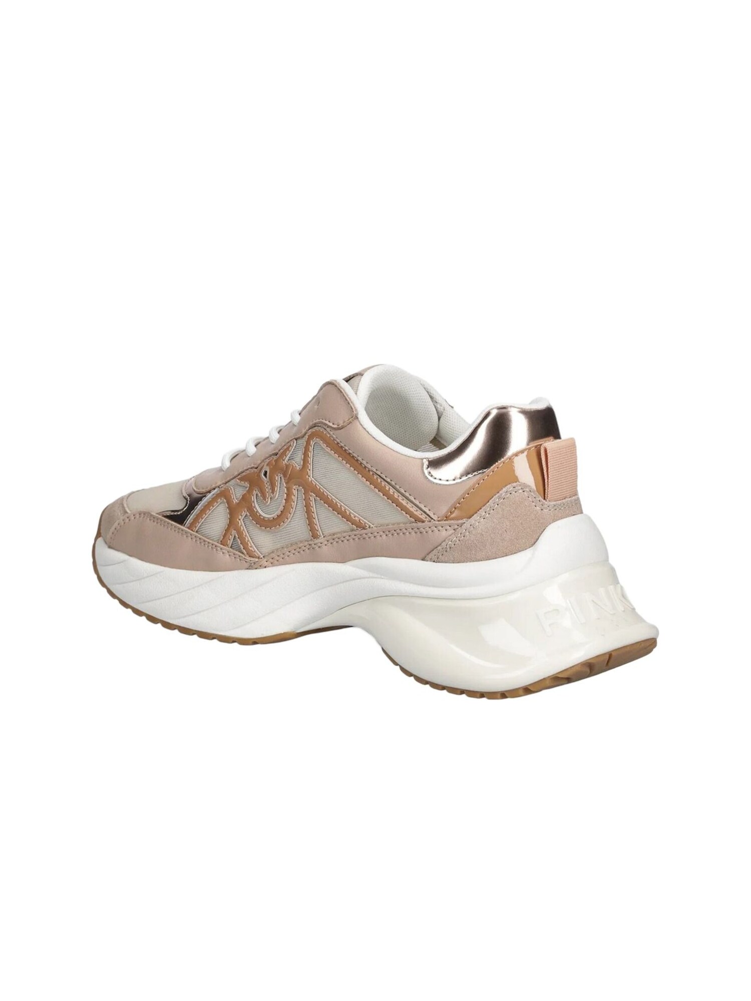 PINKO Zapatillas deportivas bajas 'Ariel 33 - Sneaker Calf Leather/Net/Cow Suede' rosa claro – imagen 3