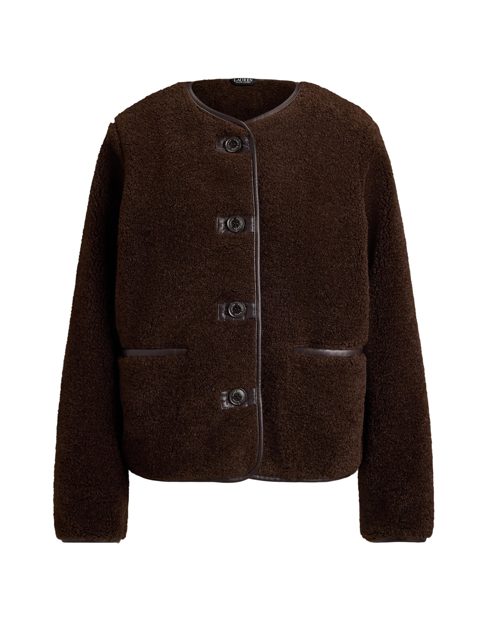 Lauren Ralph Lauren Geacă de primăvară-toamnă maro închis / negru