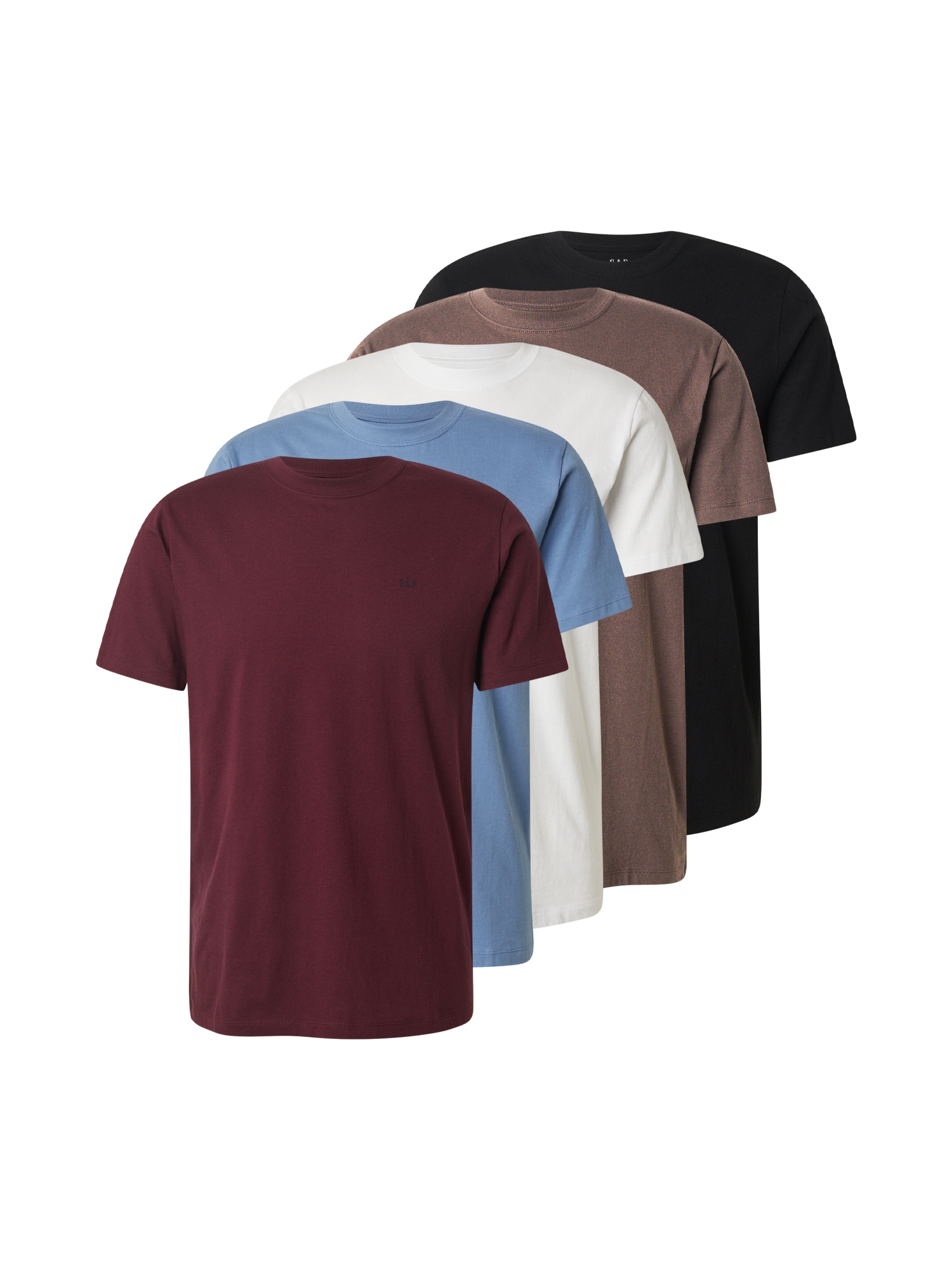 GAP Tricou albastru / maro / roșu vin / negru / alb