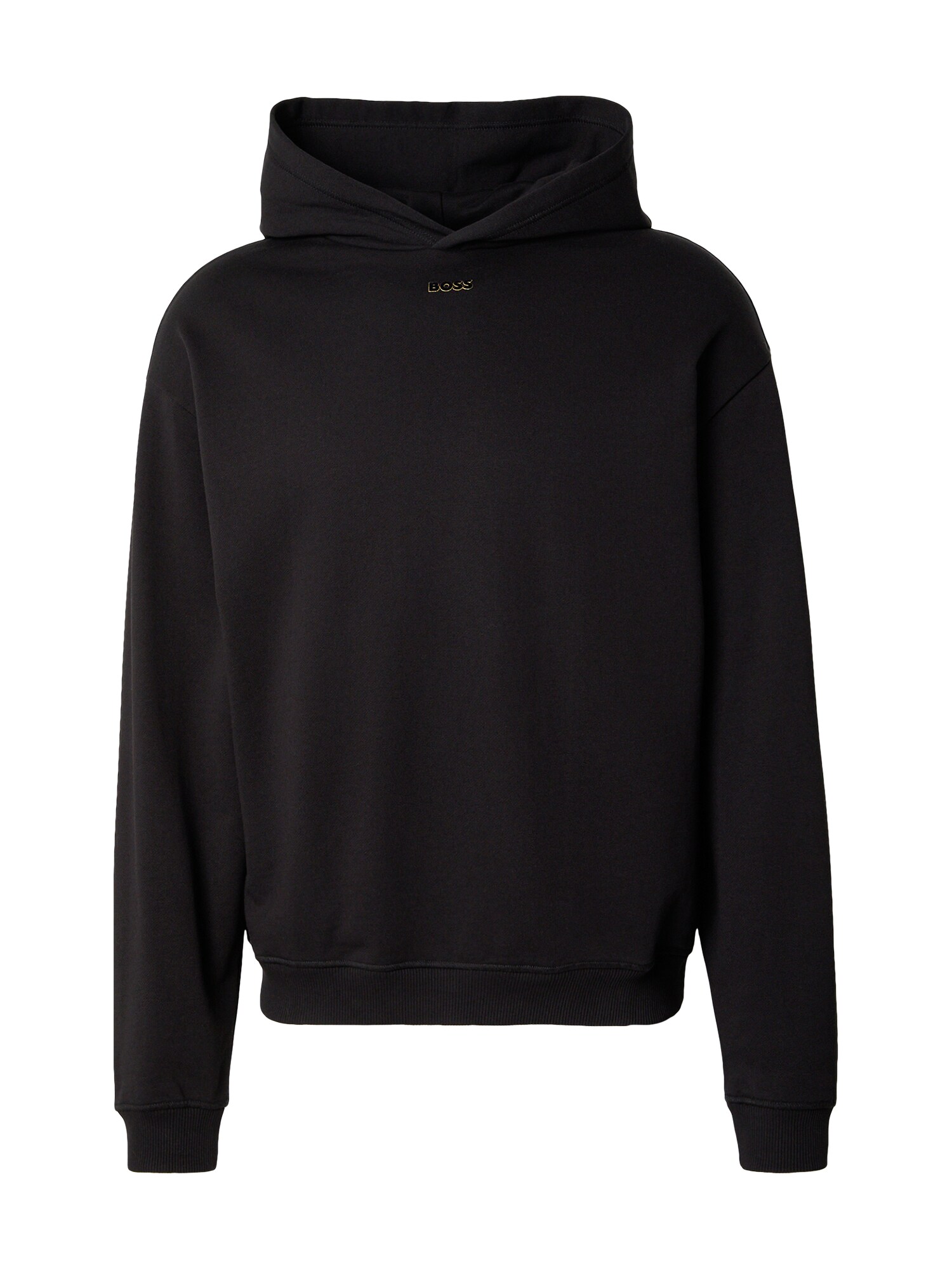 BOSS Bluză de molton Zixin  auriu / negru