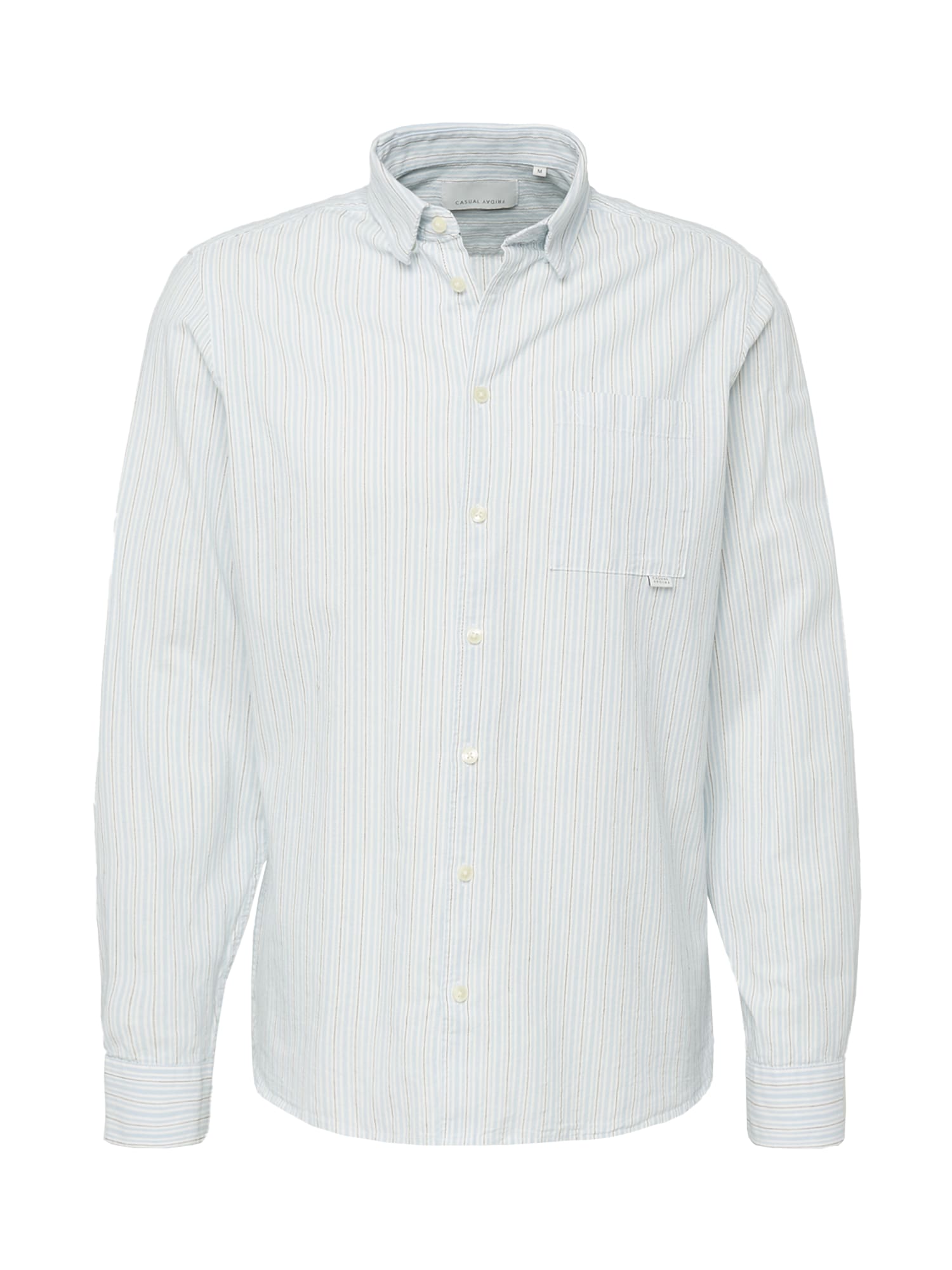 Casual Friday Camisa 'Anton'  azul pastel / verde escuro / offwhite