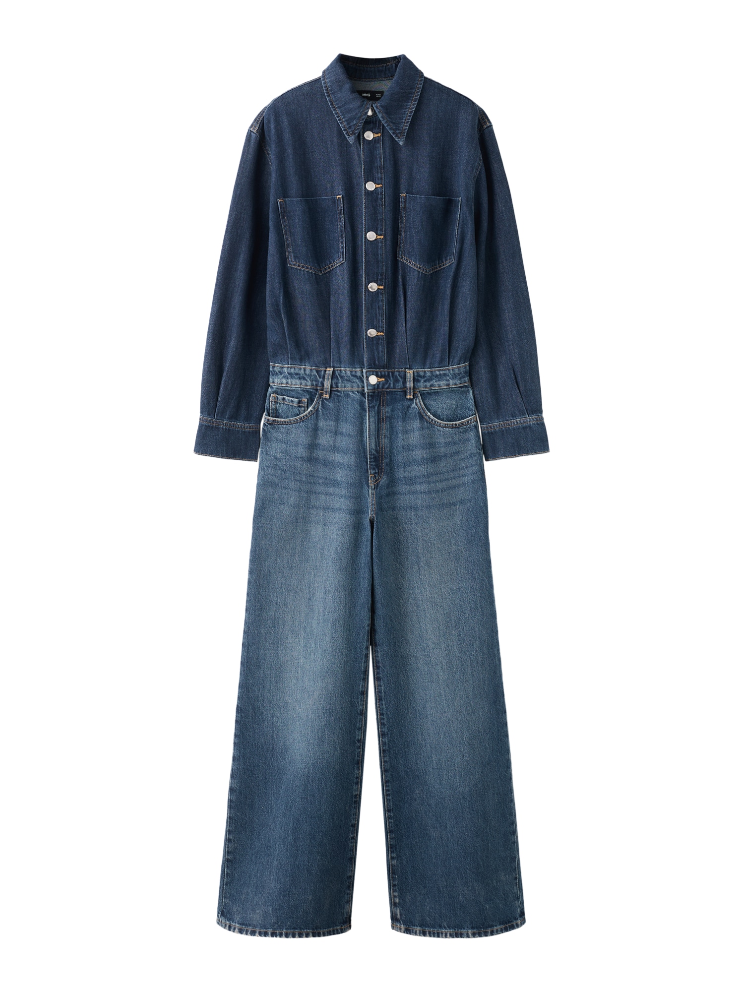 MANGO Salopeta Belle  albastru închis