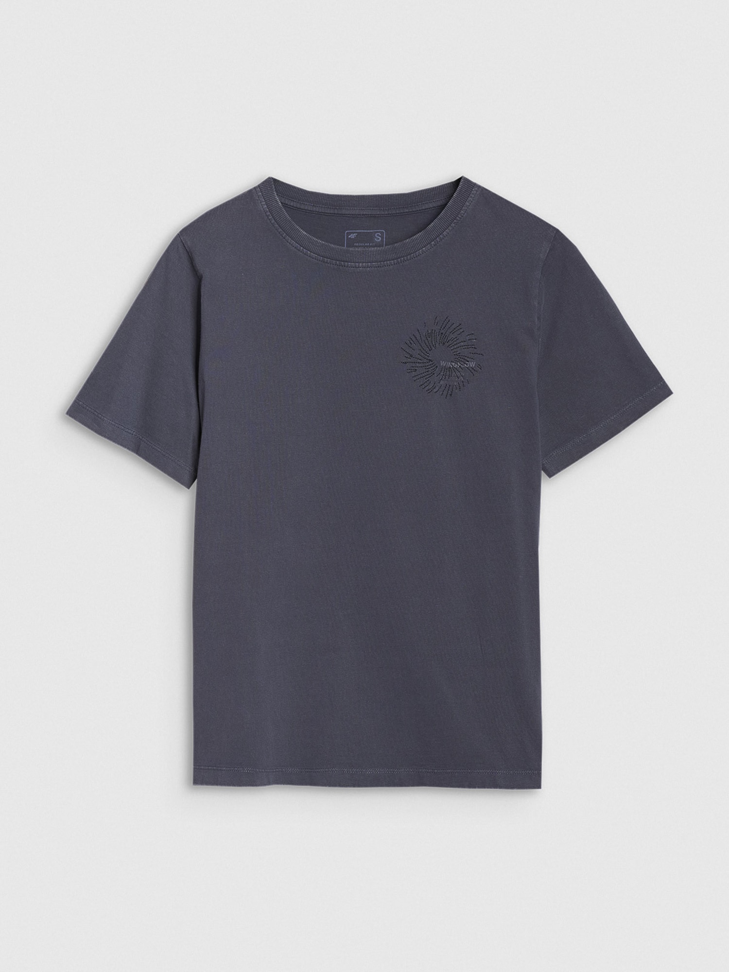 4F Tricou funcțional  gri grafit / negru